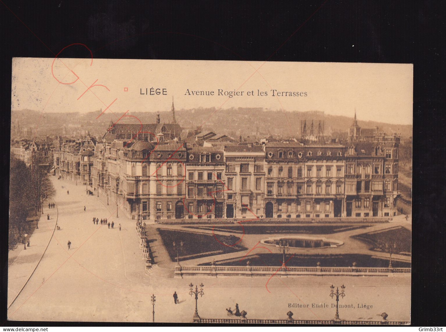 Liège - Avenue Rogier Et Les Terrasses - Postkaart - Lüttich