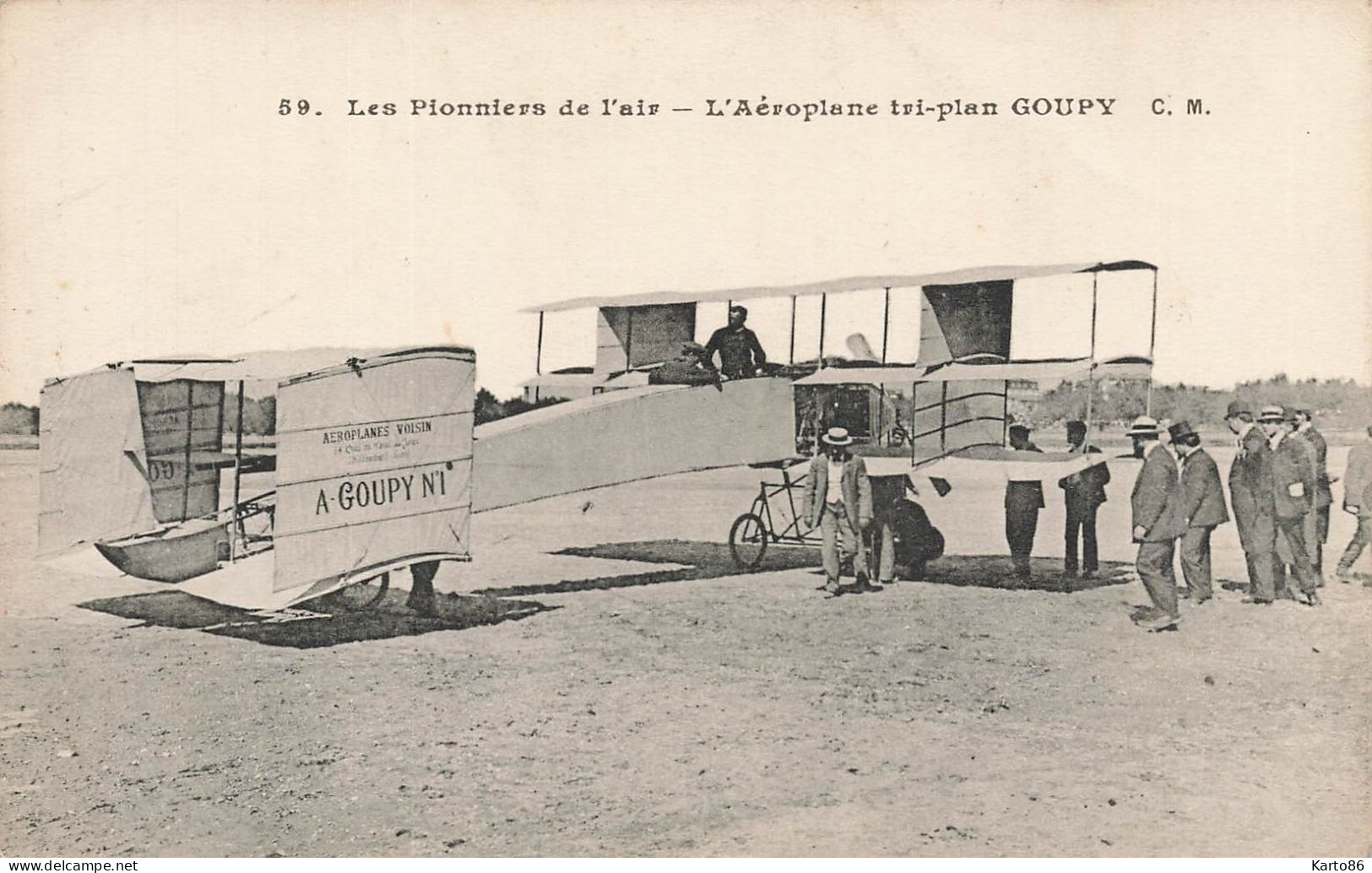 Aviation * Les Pionniers De L'air * Aéroplane Tri Plan GOUPY * Avion Goupy Aviateur - ....-1914: Voorlopers