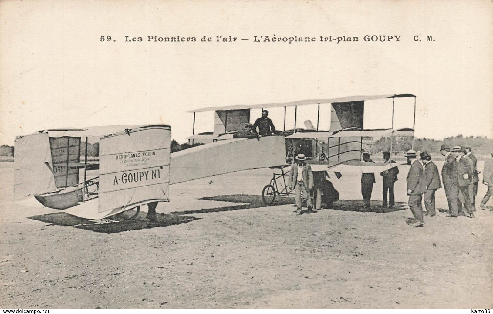 Aviation * Les Pionniers De L'air * Aéroplane Tri Plan GOUPY * Avion Goupy Aviateur - ....-1914: Precursori
