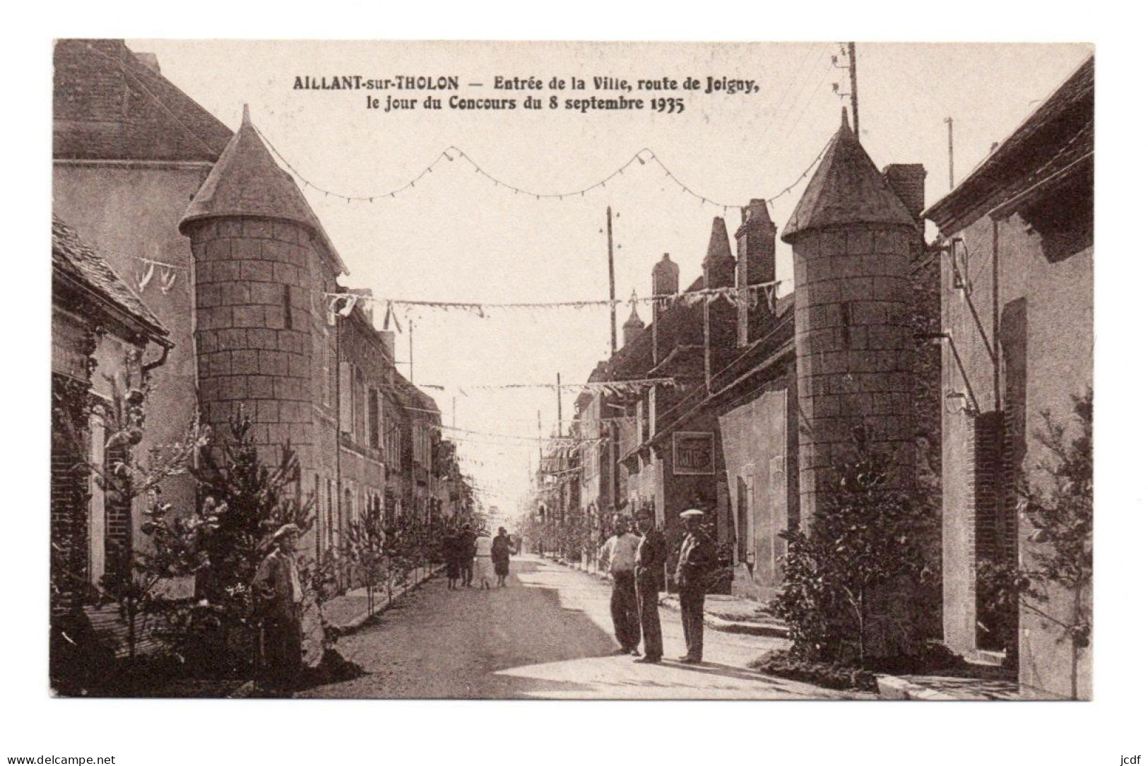 89 AILLANT SUR THOLON - Concours Du 8 Septembre 1935 Route De Joigny - Sépia - Aillant Sur Tholon