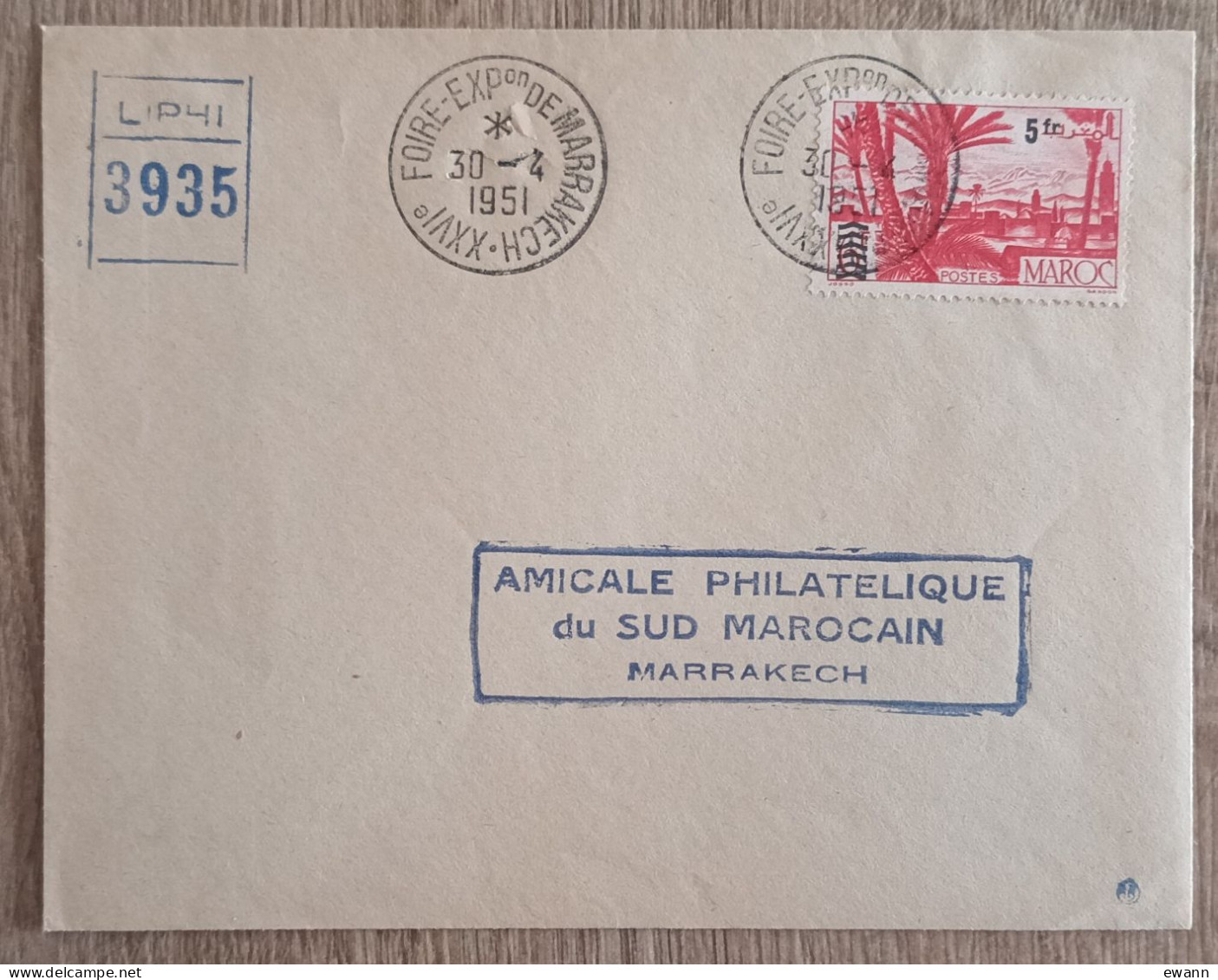 Maroc - YT N°298 Sur Lettre - FOIRE EXPOSITION DE MARRAKECH - 1951 - Storia Postale