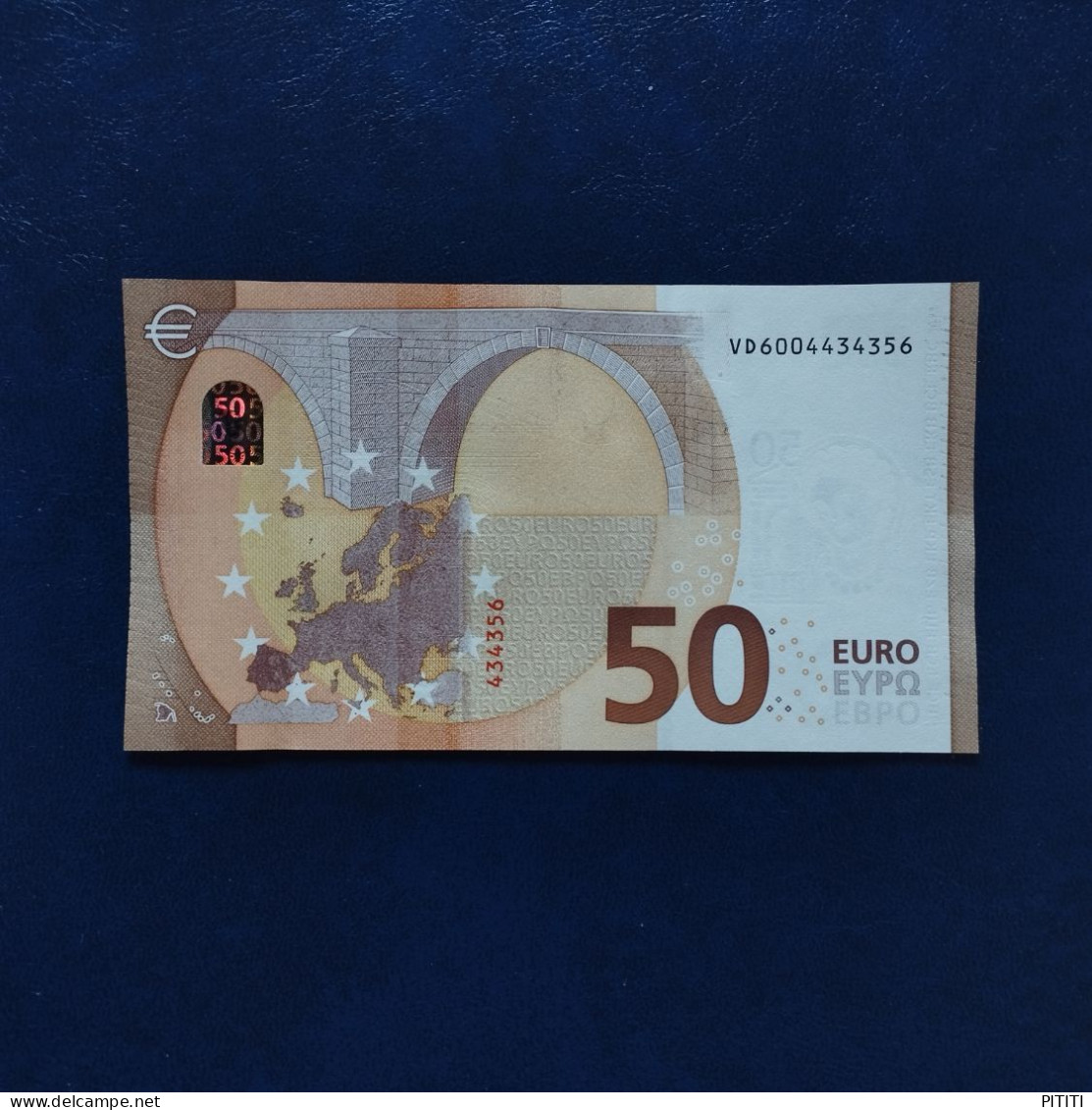 EURO SPAIN 50 V033A1 VD LAGARDE UNC, PAIR CORRELATIVE RADAR2 - 50 Euro