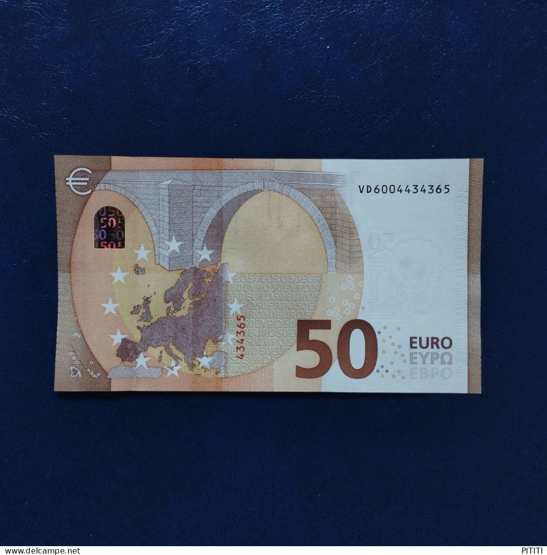 EURO SPAIN 50 V033A1 VD LAGARDE UNC, PAIR CORRELATIVE RADAR2 - 50 Euro