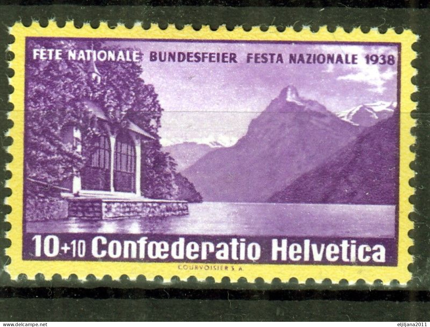 Switzerland / Helvetia / Schweiz / Suisse 1938 ⁕ Tellskapelle "Pro Patria" Mi.326 ⁕ 1v MH - Ungebraucht