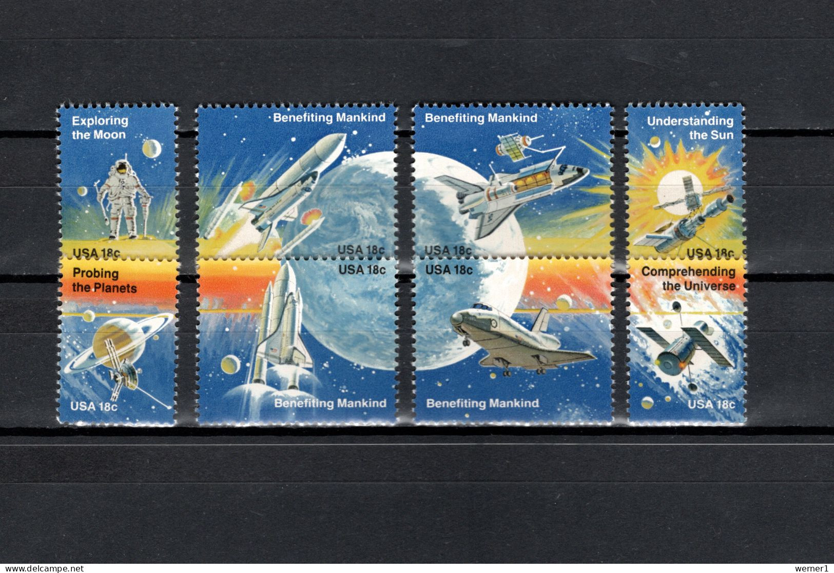 USA 1981 Space Achievement, Space Shuttle Set Of 8 MNH - United States