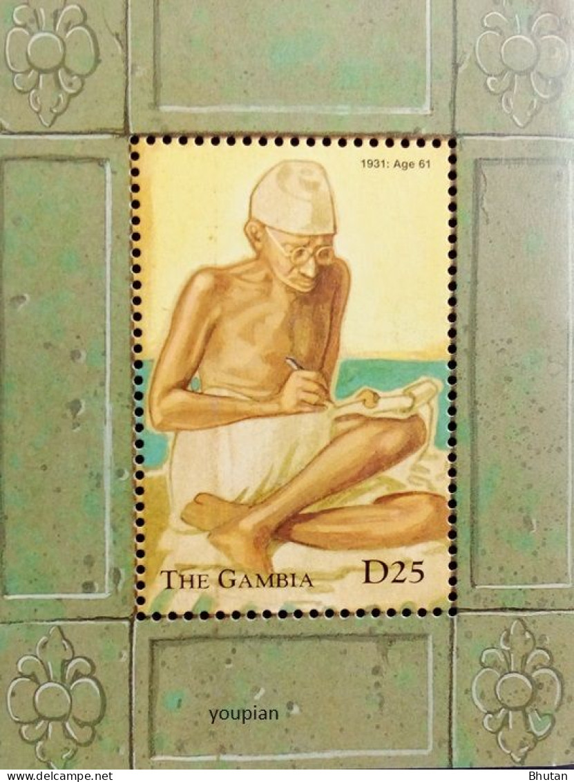 Gambia 1998, 50th Death Anniversary Of Mahatma Gandhi, MNH S/S - Gambie (1965-...)