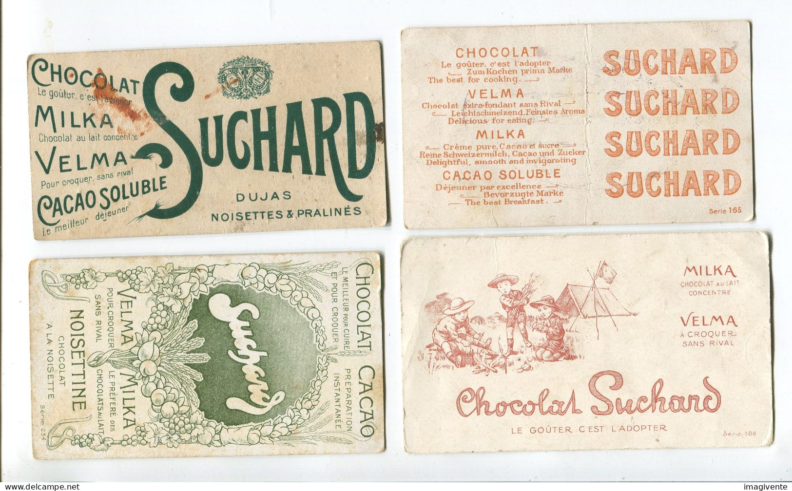 Lot De 4 Chromos Chocolat SUCHARD Series Divers  165 234 306  BERRY BOURGES - Suchard