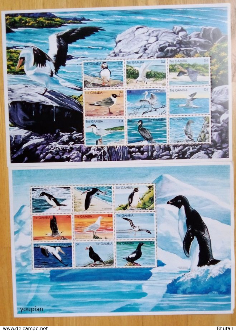 Gambia 1999, Seabirds, Two MNH Sheetlets - Gambie (1965-...)