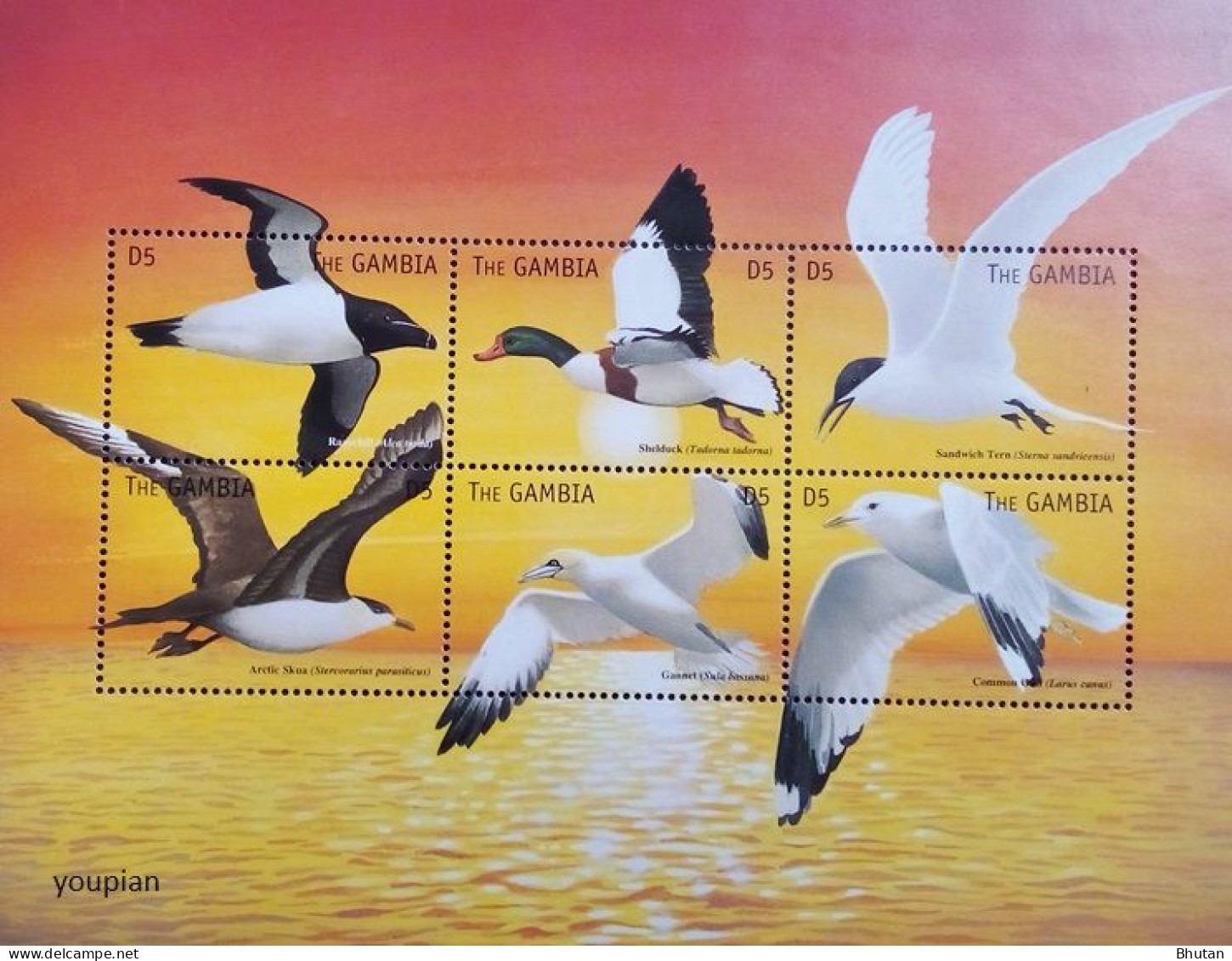 Gambia 1999, Seabirds, MNH S/S - Gambie (1965-...)