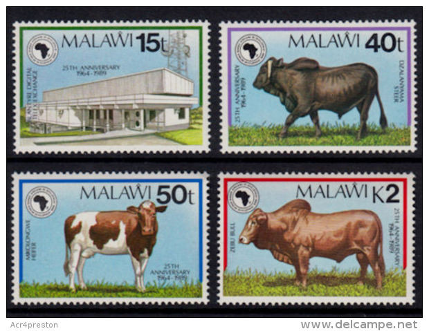 G0052 MALAWI 1989, SG 821-4 25th Anniv African Development Bank  MNH - Malawi (1964-...)