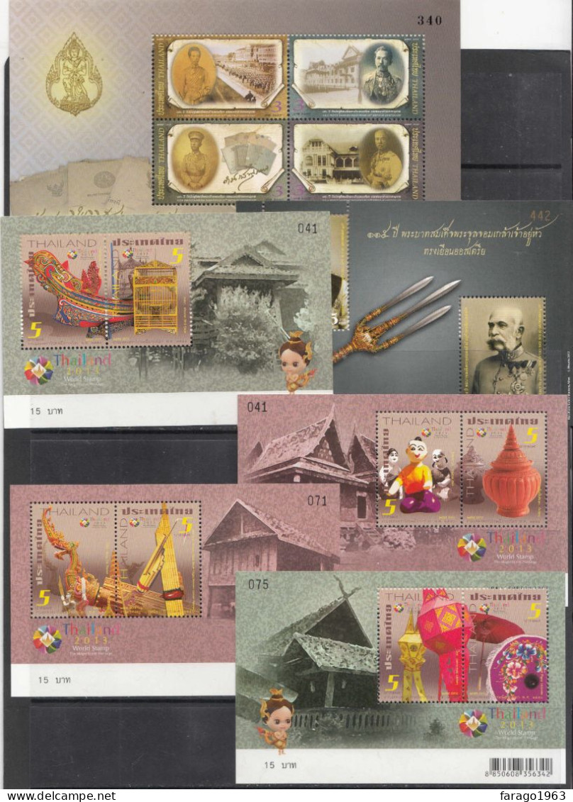 2012 Thailand Collection Of 25 Stamps + 10 Souvenir Sheets MNH - Thailand