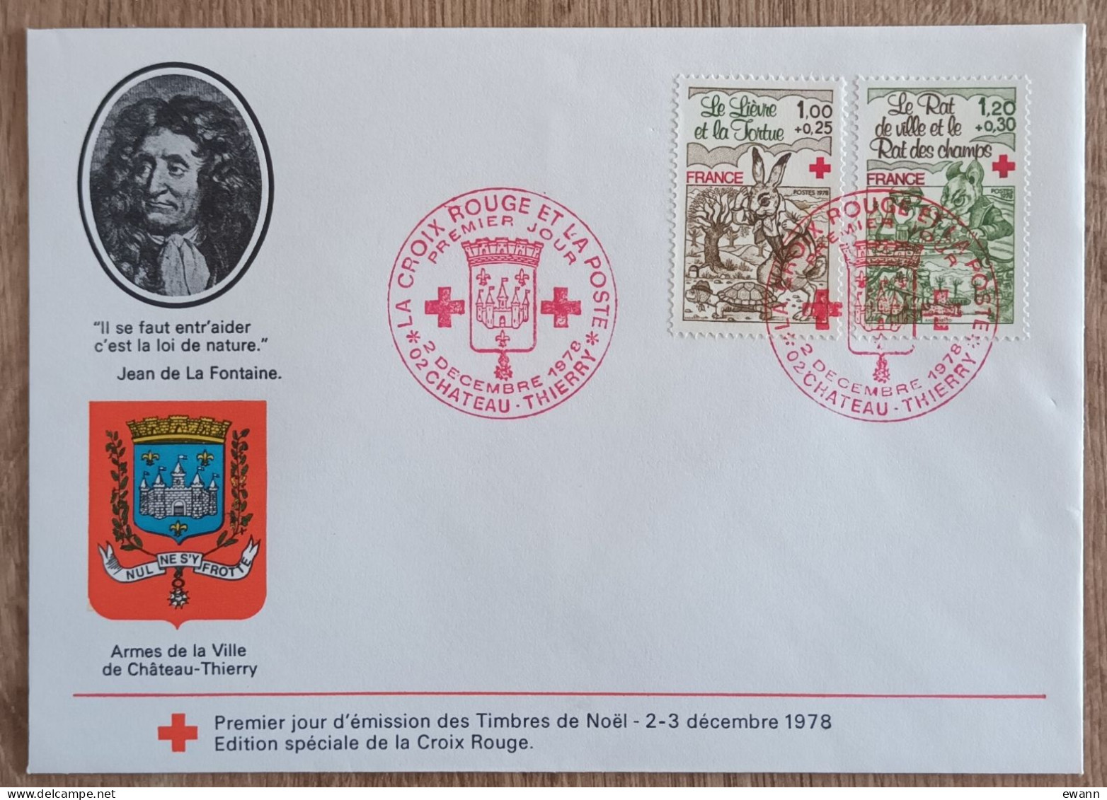 FDC 1978 - YT N°2024, 2025 - CROIX ROUGE - CHATEAU THIERRY - 1970-1979