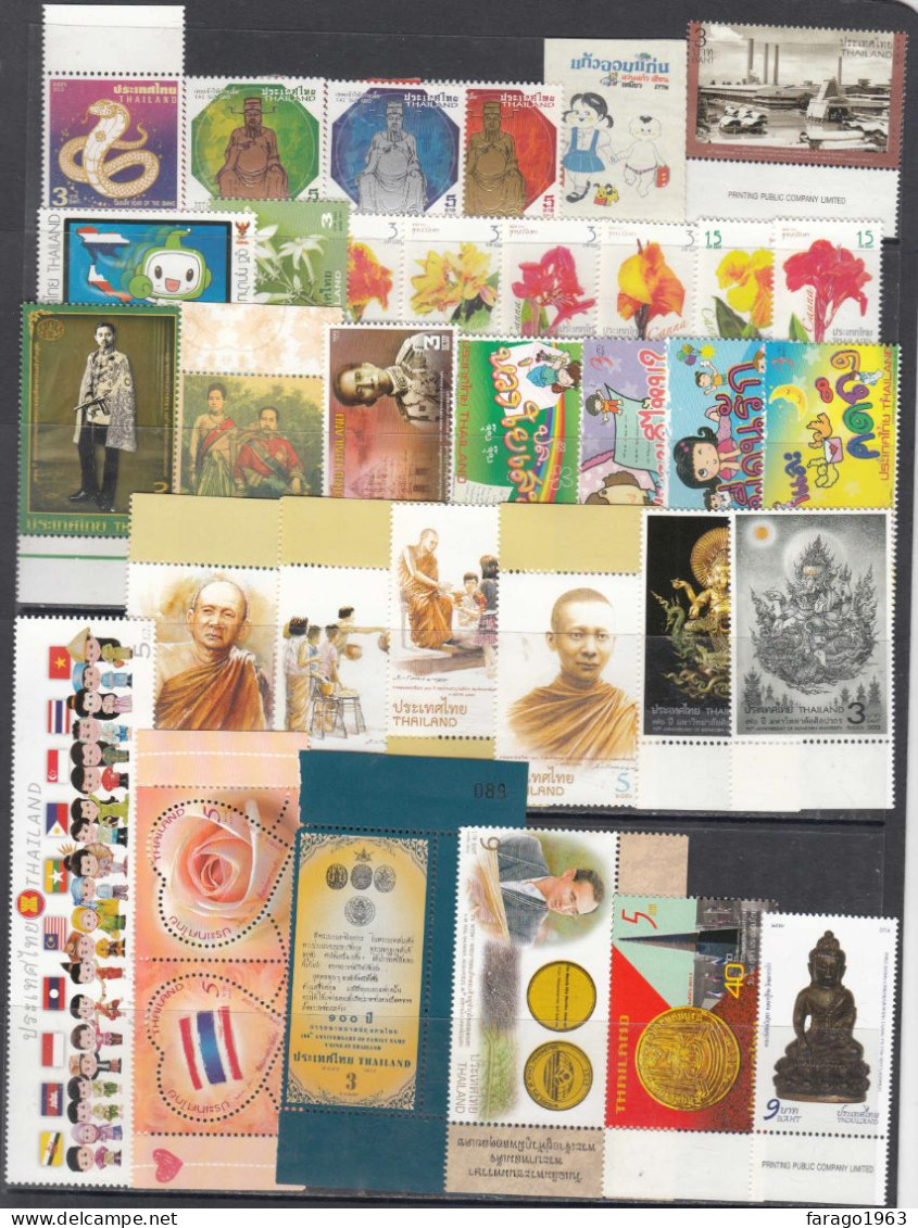 2013 Thailand Collection Of 42 Stamps + 15 Souvenir Sheets MNH - Thailand