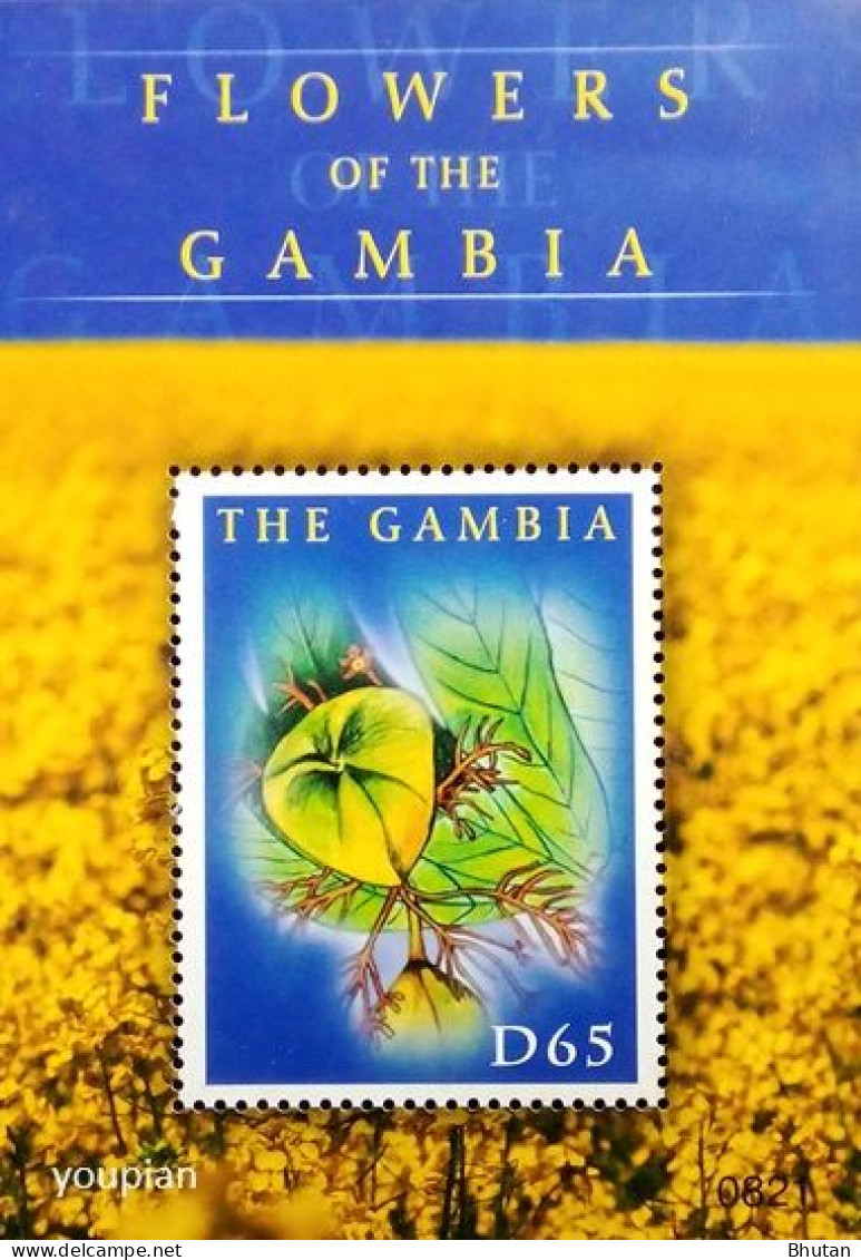 Gambia 2008, Flowers Of The Gambia, MNH S/S - Gambia (1965-...)