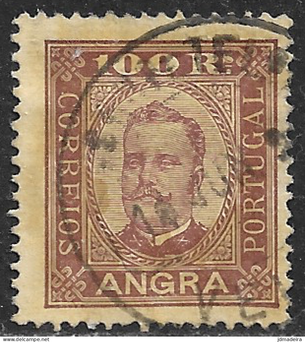 Angra – 1892 King Carlos 100 Réis Used Stamp - Angra