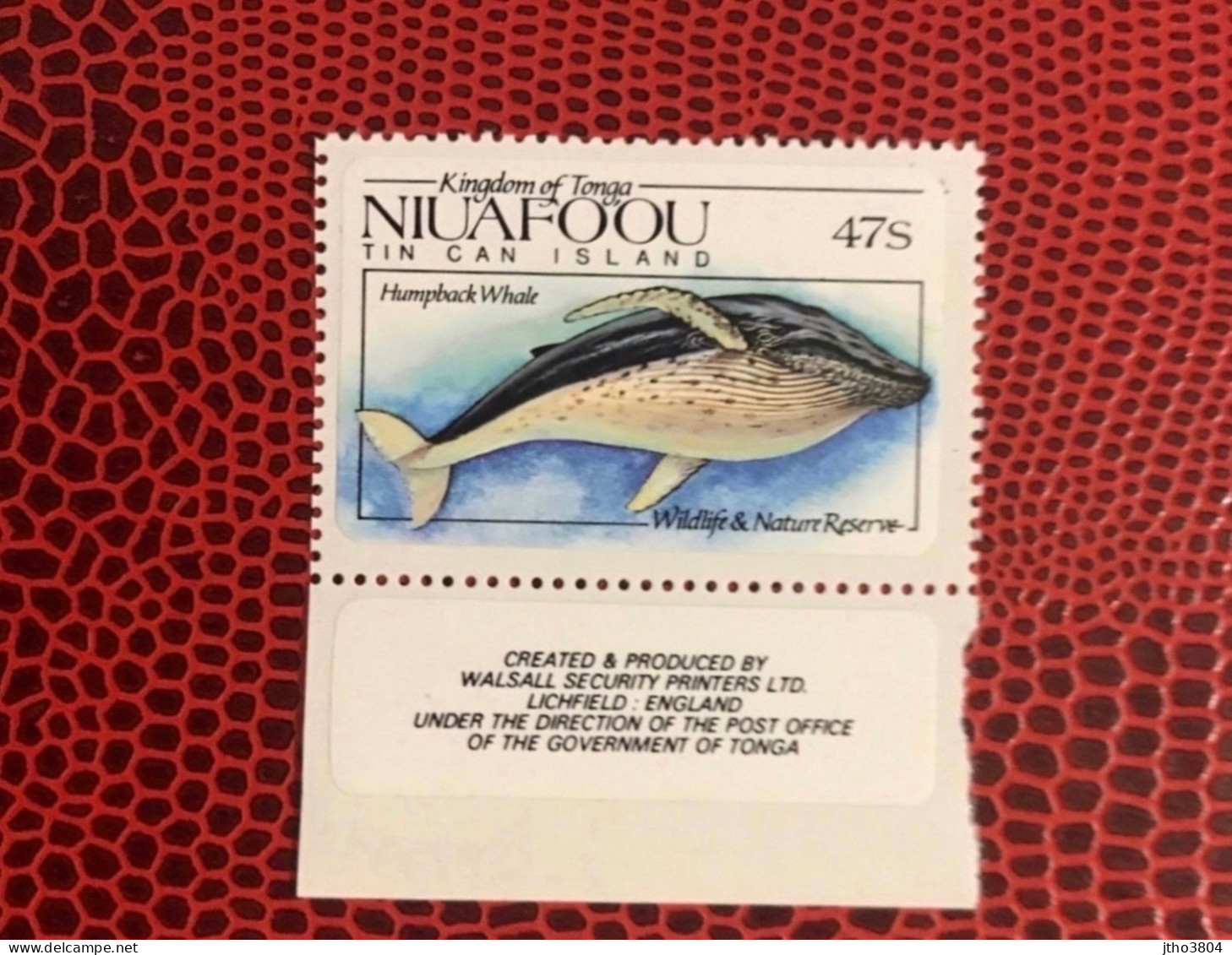 TONGA NIUAFO’OU 1984 1v Neuf MNH ** Mi 44 Marine Mammals Whales Zealand - Baleines