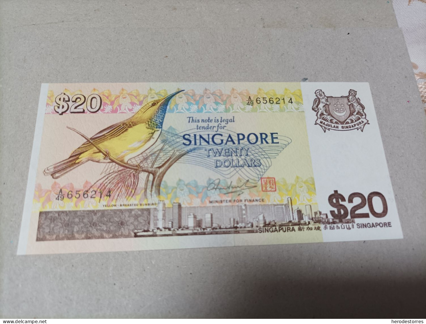 Billete De Singapur De 20 Dólares, Año 1979, UNC - Singapour
