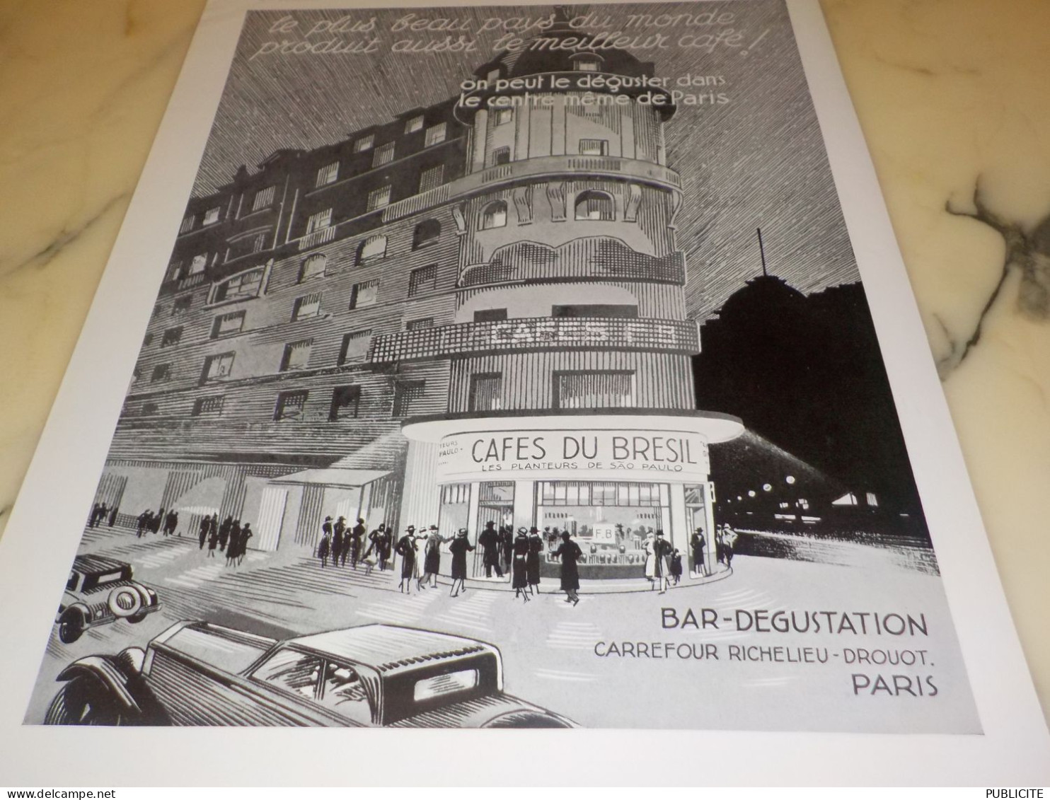 ANCIENNE PUBLICITE BAR DEGUSTATION  CAFE BRESIL  1935 - Andere & Zonder Classificatie