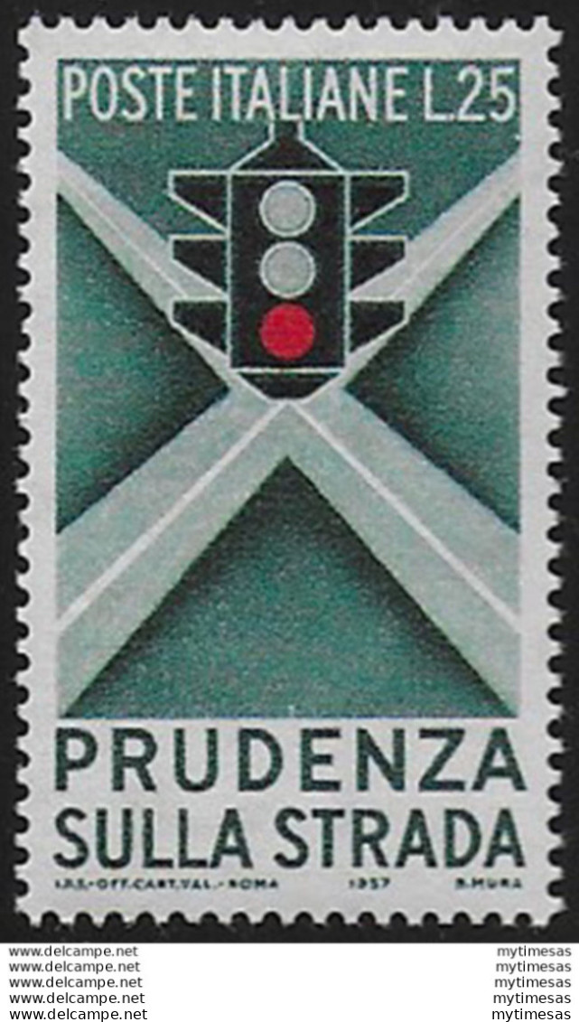 1957 Italia Semaforo Stelle II 25°S MNH Sass N. 815 - 1961-70: Nieuw/plakker