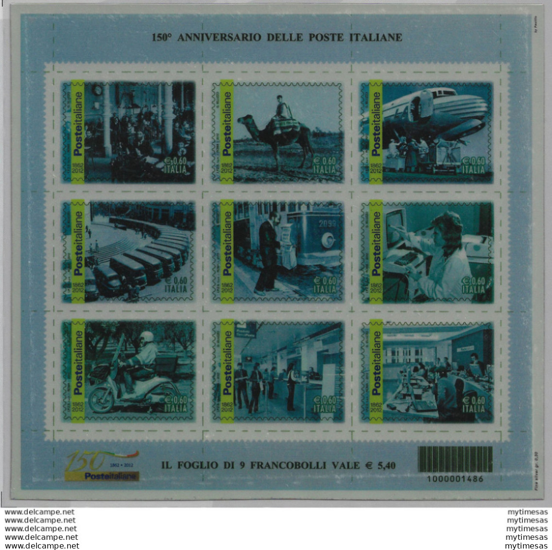 2012 Italia 150 Poste MS In Argento MNH - Other & Unclassified
