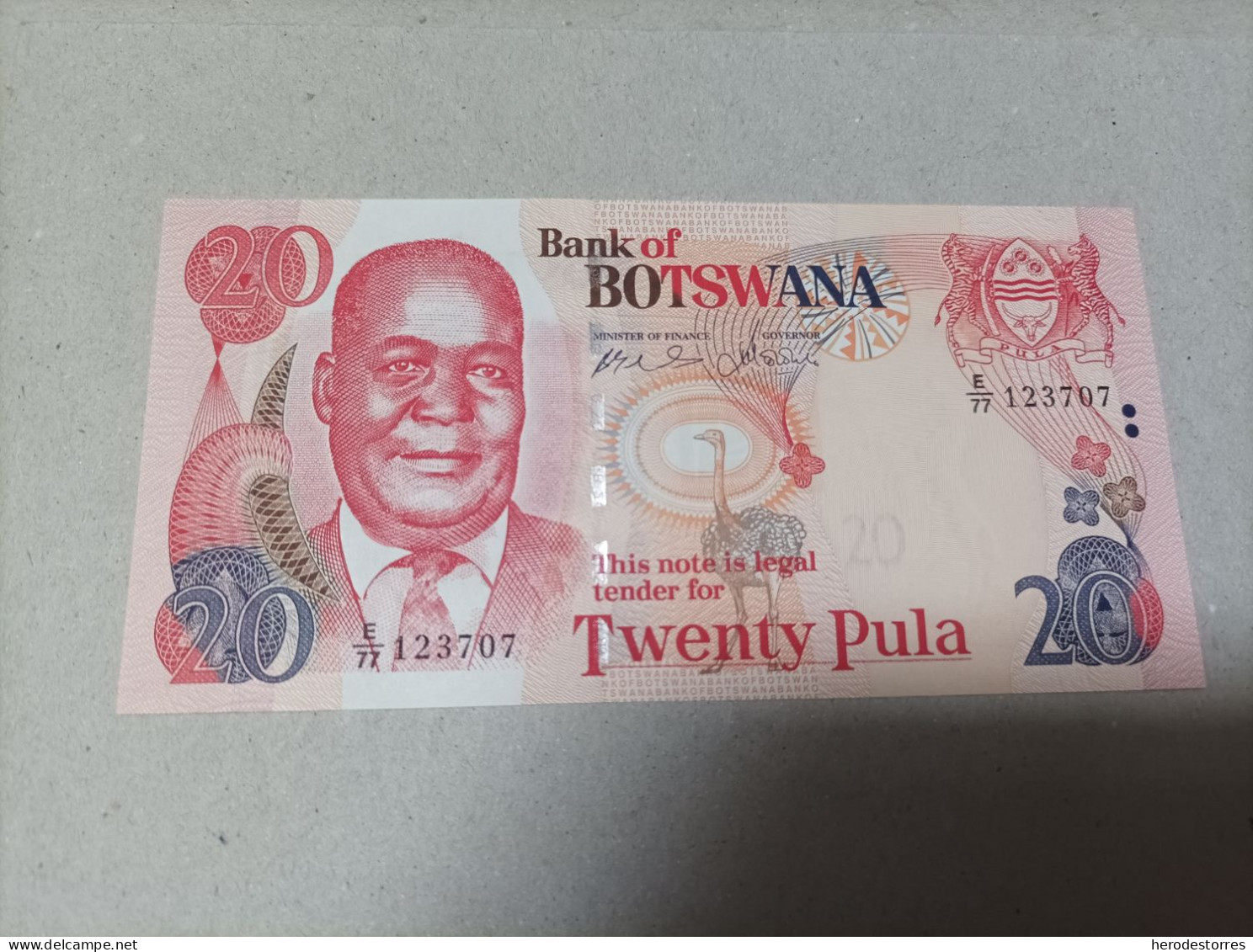 Billete Botswana, 20 Pula, Año 2008, UNC - Botswana