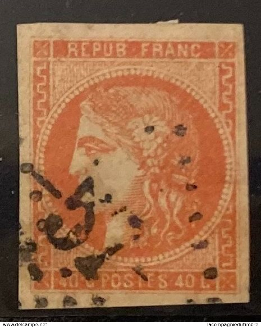 France YT N° 48 Oblitéré. TB. Signé Calves - 1870 Ausgabe Bordeaux