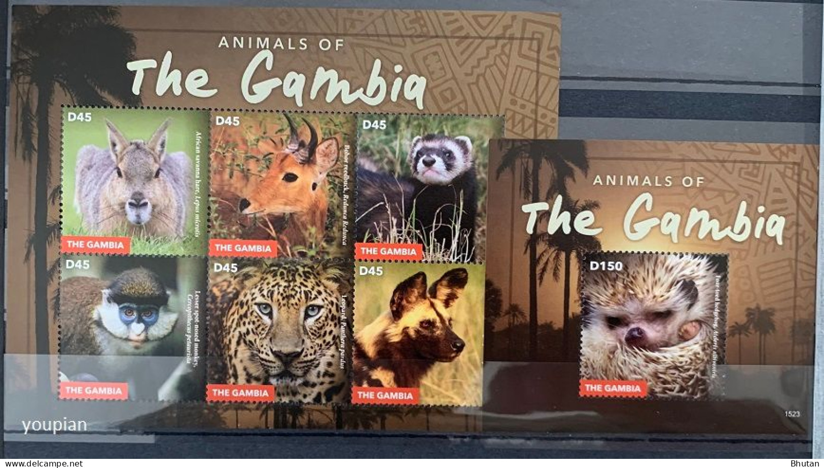 Gambia 2015, Animals Of The Gambia, Two MNH S/S - Gambie (1965-...)