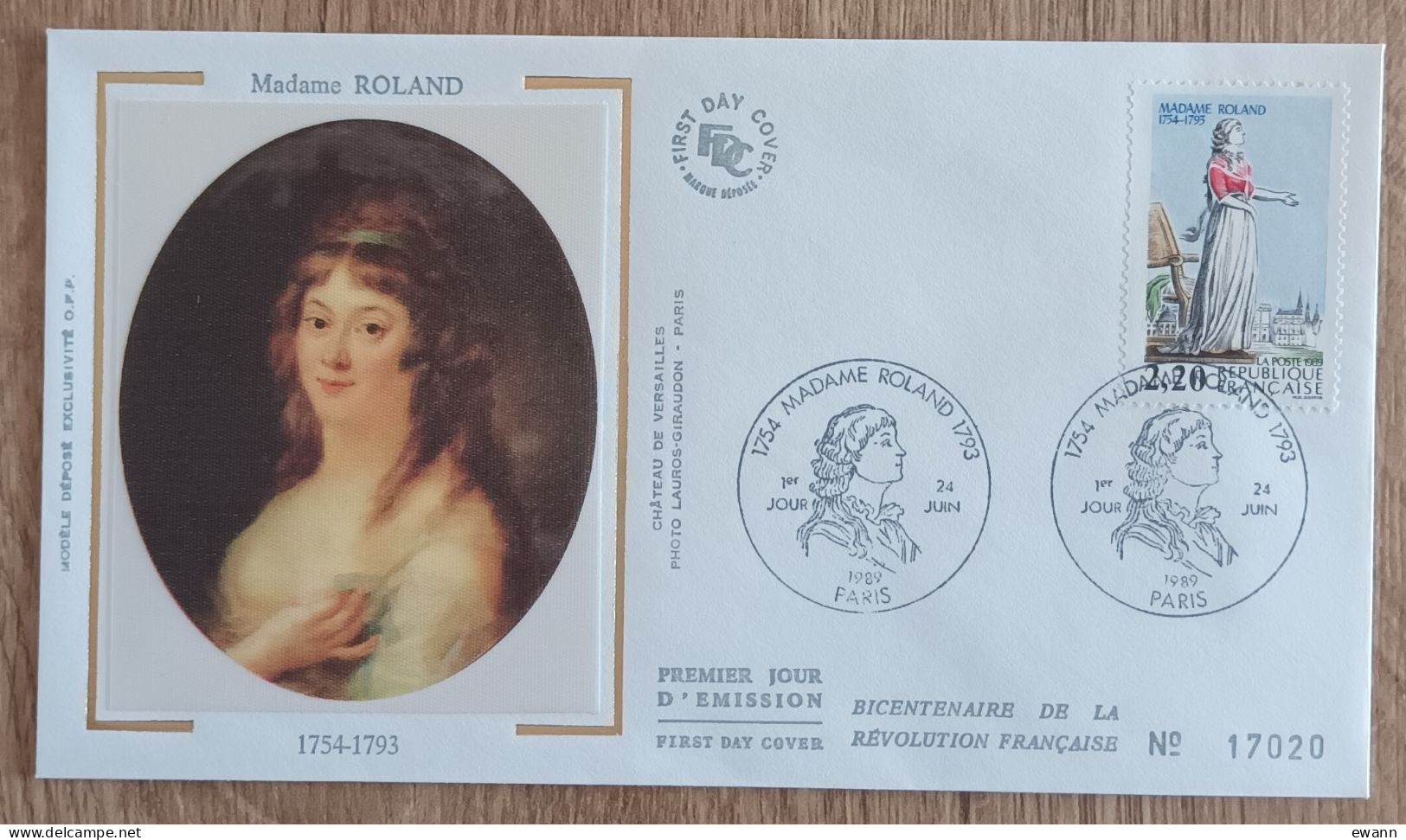 FDC 1989 - YT N°2593 - REVOLUTION / MADAME ROLAND - PARIS - 1980-1989