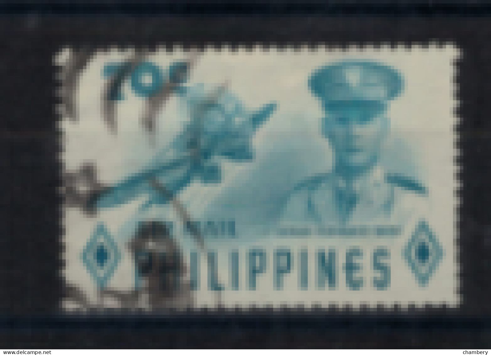 Philippines - PA - "Héroq De L'air : Lieutenant César F. Basa" - Oblitéré N° 54 De 1955 - Filippijnen