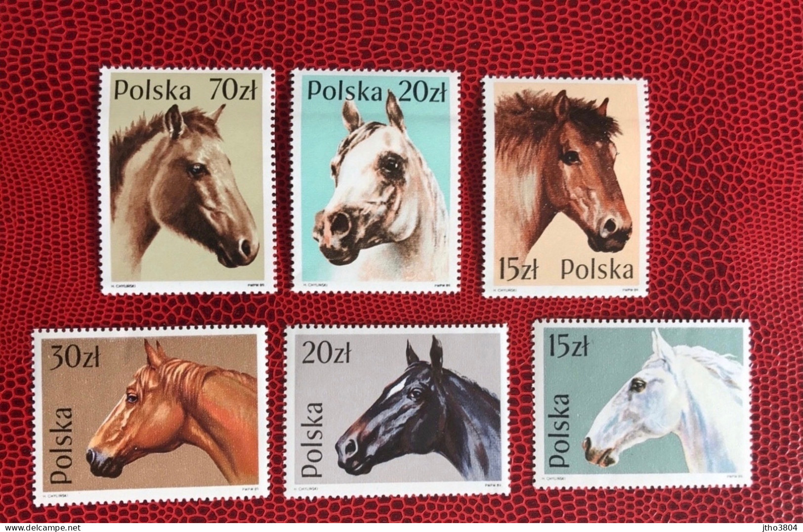 POLOGNE 1989 6v Neuf MNH ** YT 2997 /02 Mi 3190 /95 Mammifero Mammifère Mammal Mamífero Säugetiere POLEN POLAND POLSKA - Horses