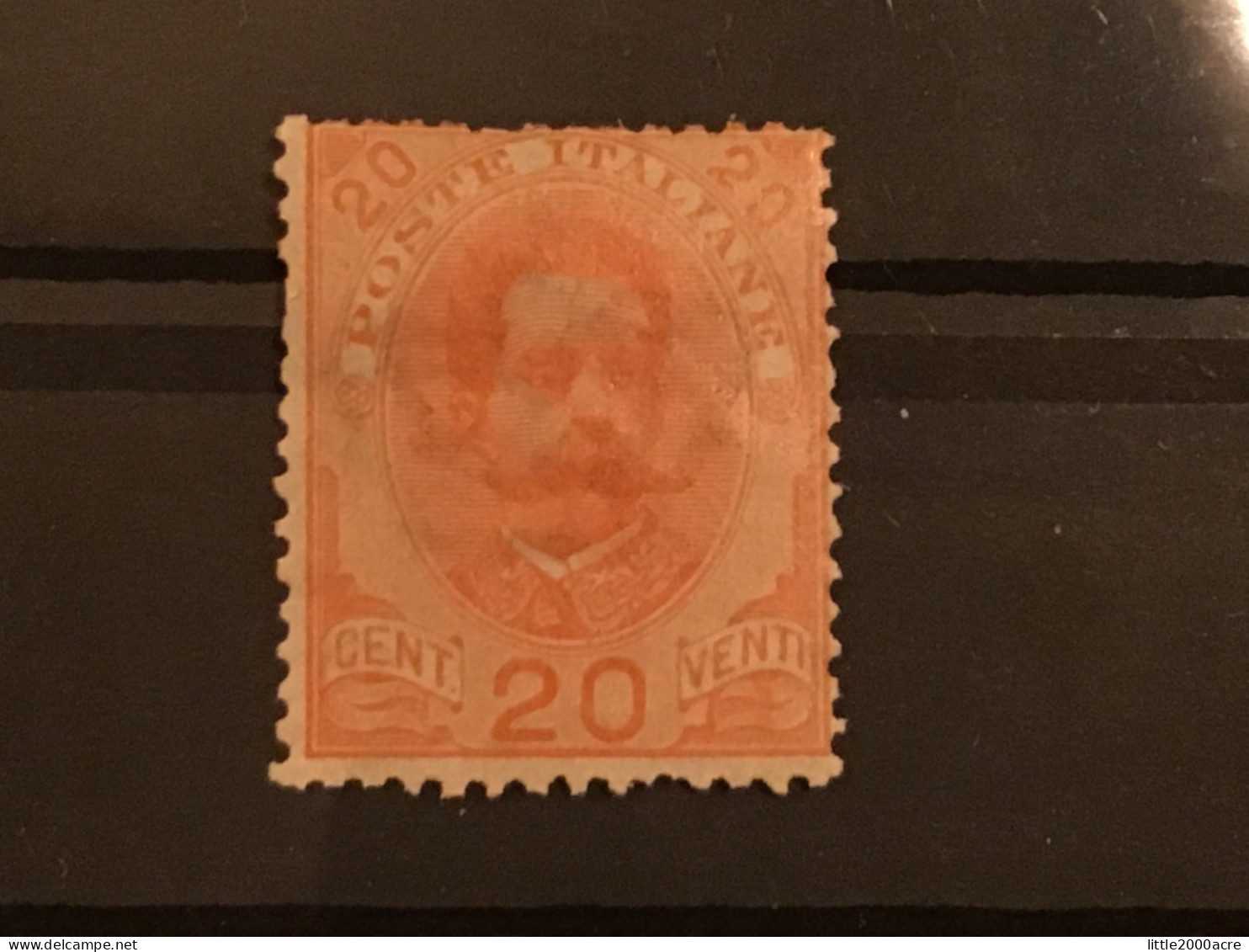 Italy 1895 King Umberto I 20c Yellow/Orange Mint SG 58 Yv 60 SASS 61 - Ungebraucht