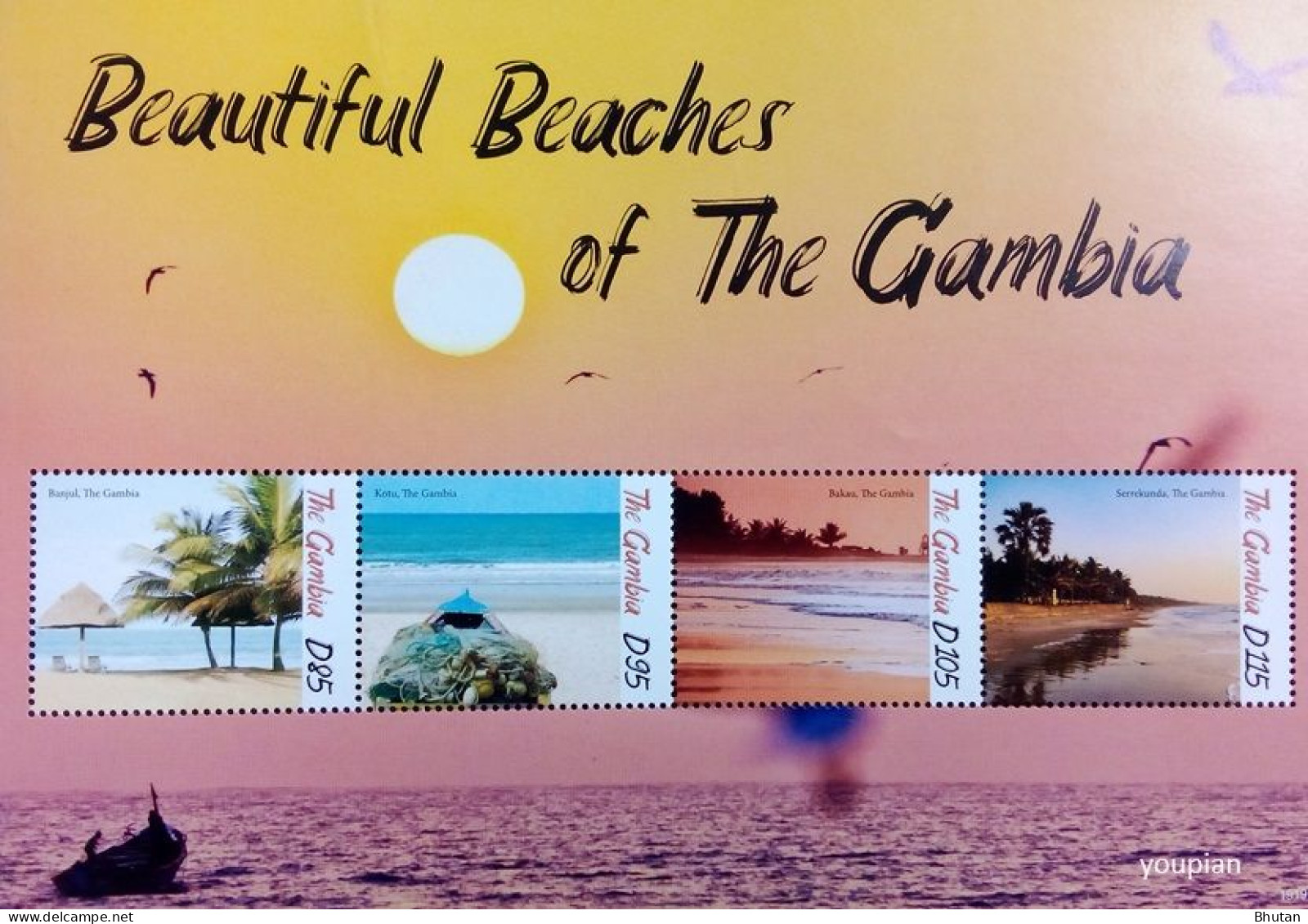 Gambia 2019, Beaches Of The Gambia, MNH S/S - Gambie (1965-...)