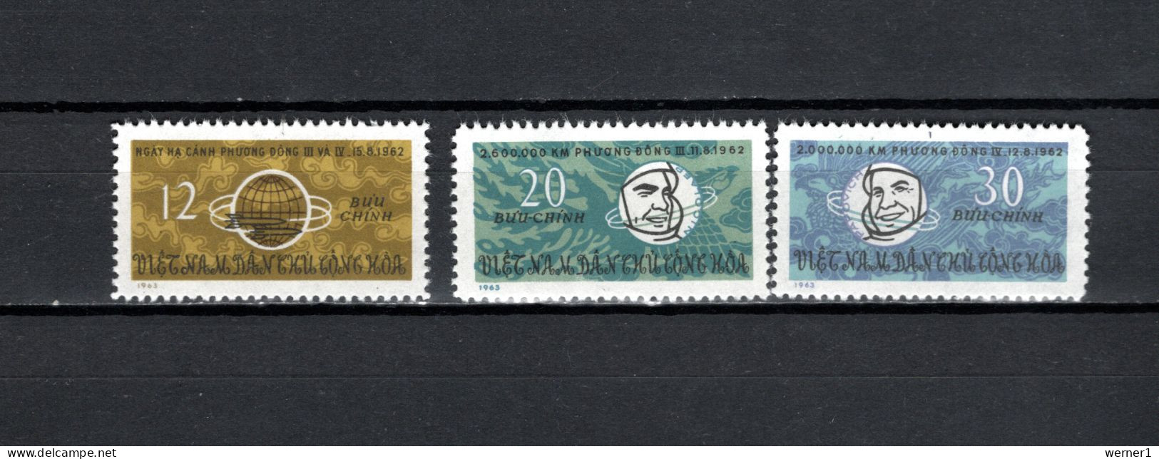 Vietnam 1963 Space, Vostok 3 And 4 Set Of 3 MNH - Asia