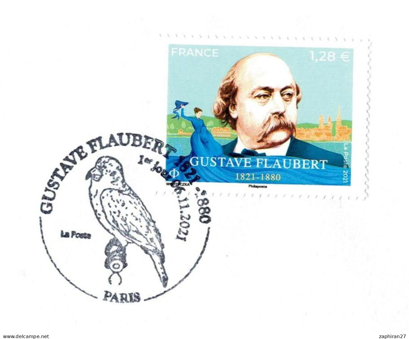 CELEBRITE : GUSTAVE FLAUBERT (MADAME BOVARY)   (6-11-2021) #675# - Schrijvers