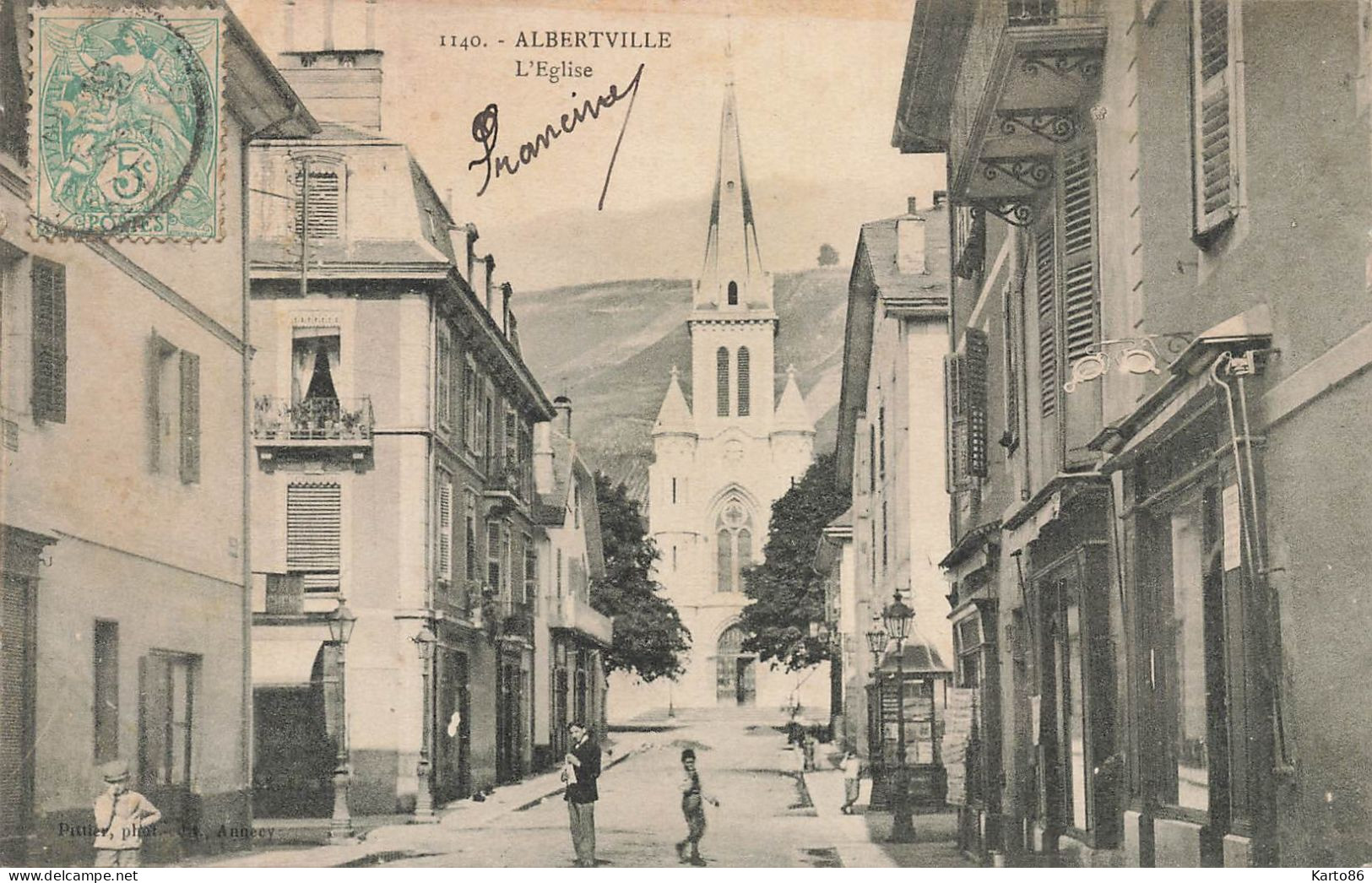 Albertville * Rue Et église * Commerces Magasins - Albertville