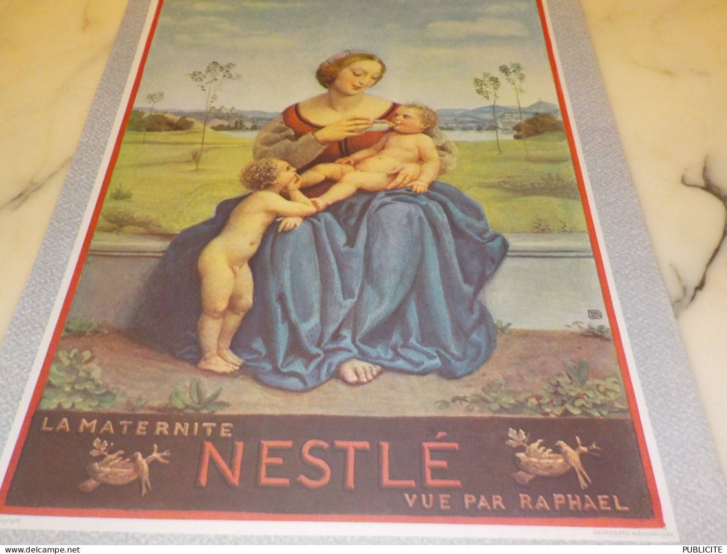 ANCIENNE PUBLICITE  LA  MATERNITE PAR NESTLE  1935 - Otros & Sin Clasificación