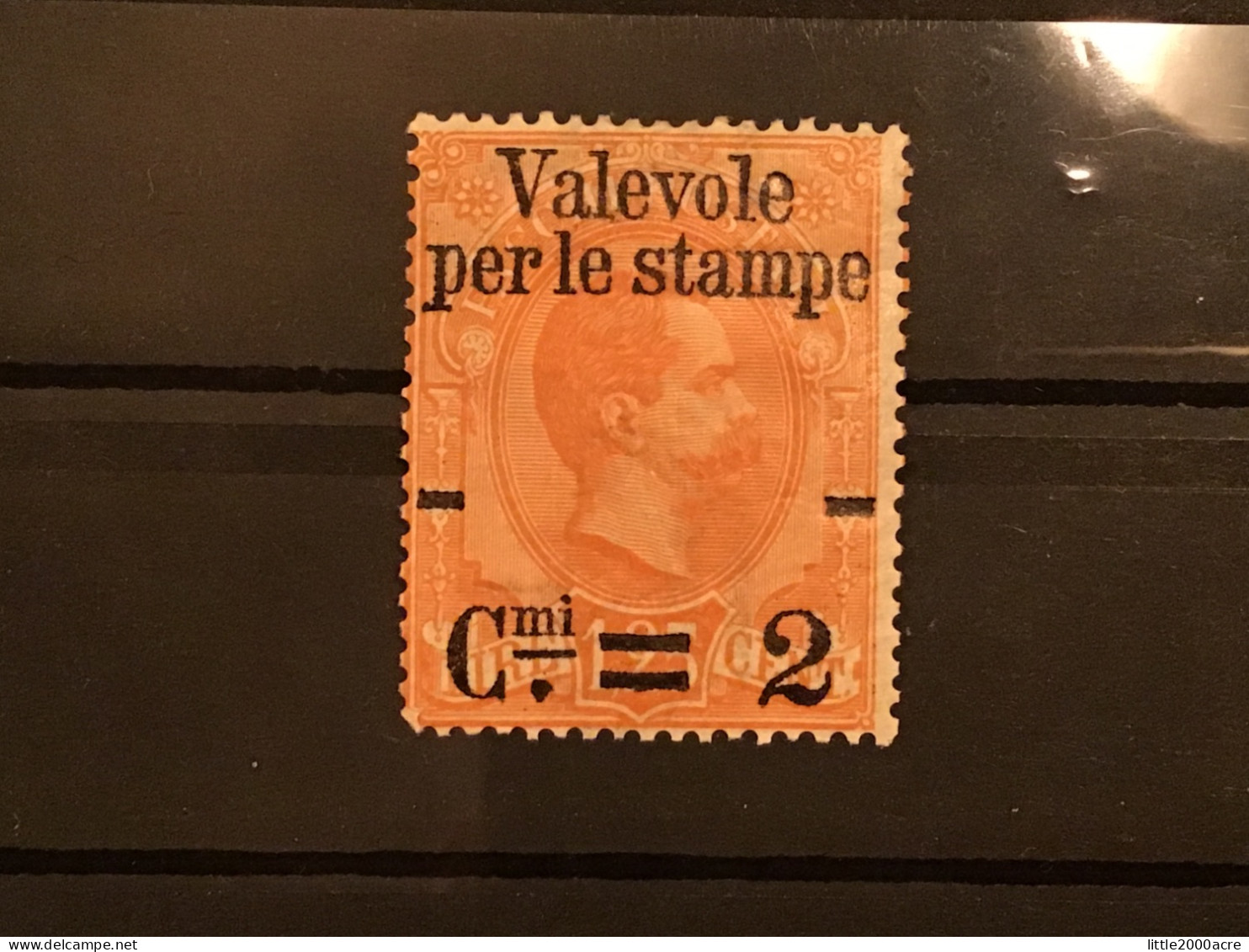 Italy 1890 2c On 1L25 Orange Parcel Post Stamp Mint SG 51 Mi 65 Yv 50 SASS 54 - Ungebraucht