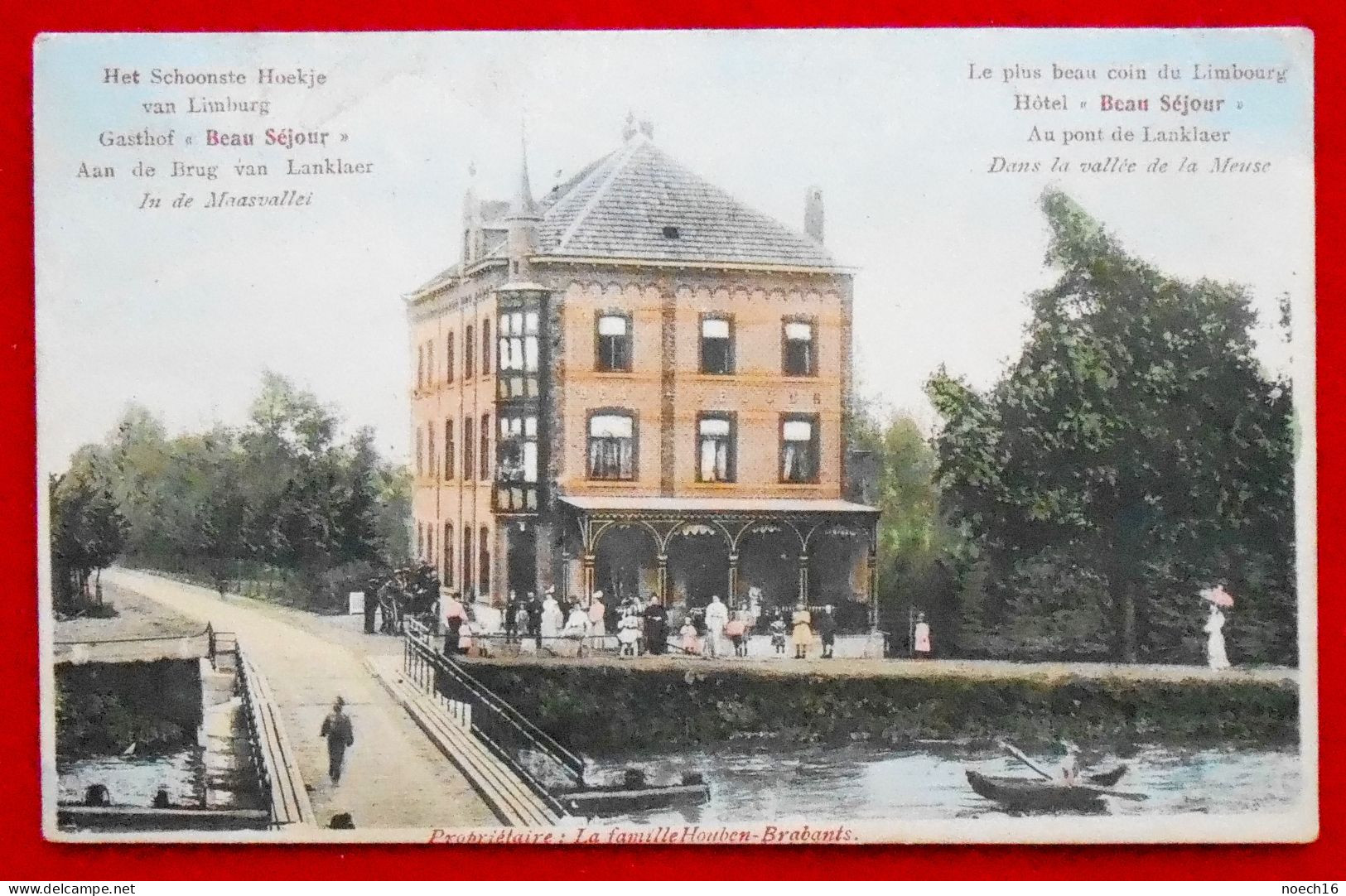 CPA 1907 Lanklaer, Dilsen-Stokkem. Hôtel Gasthof  "Beau Séjour" - Dilsen-Stokkem