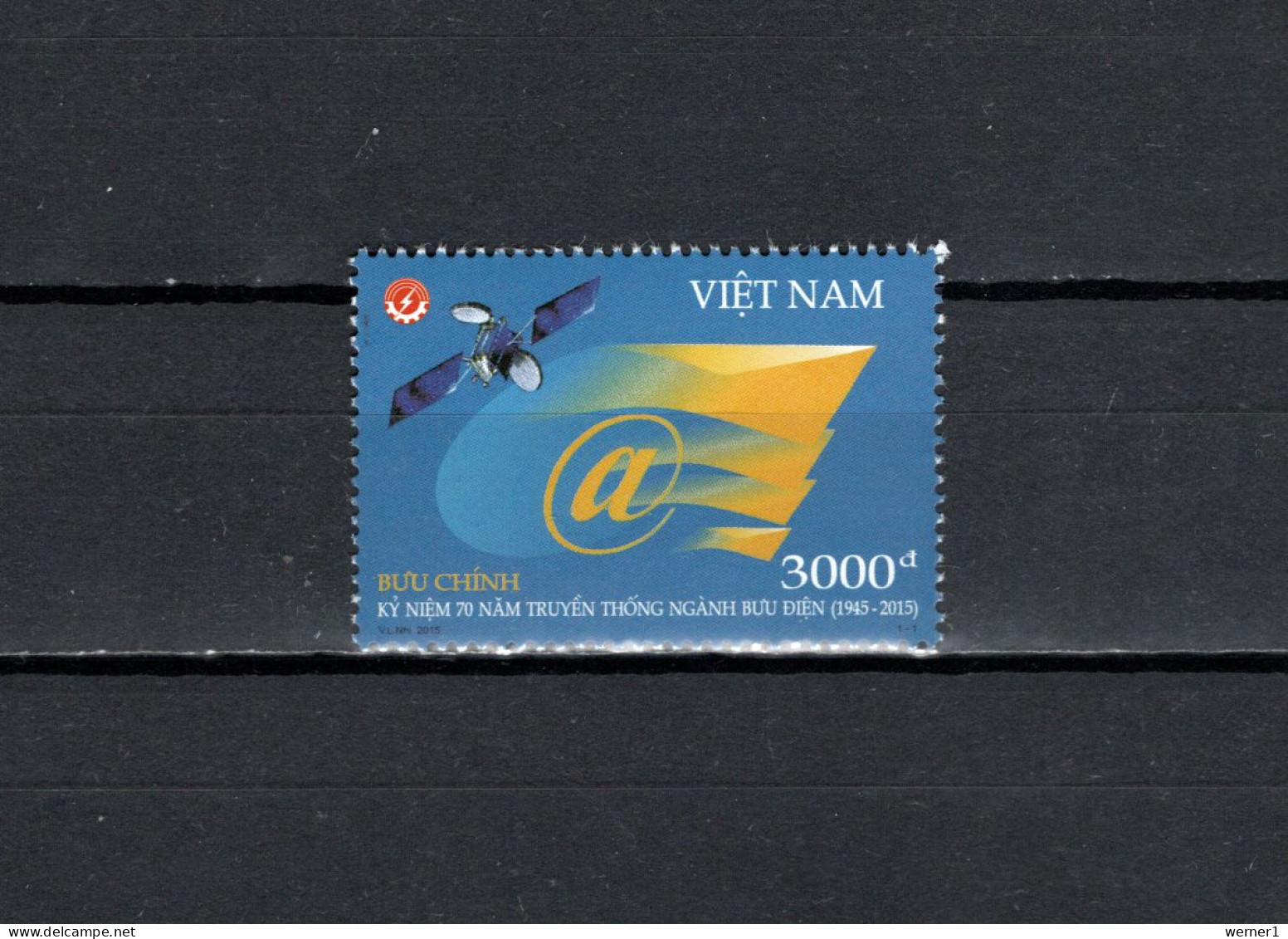 Vietnam 2015 Space, 70 Years National Postal Administration Stamp MNH - Azië