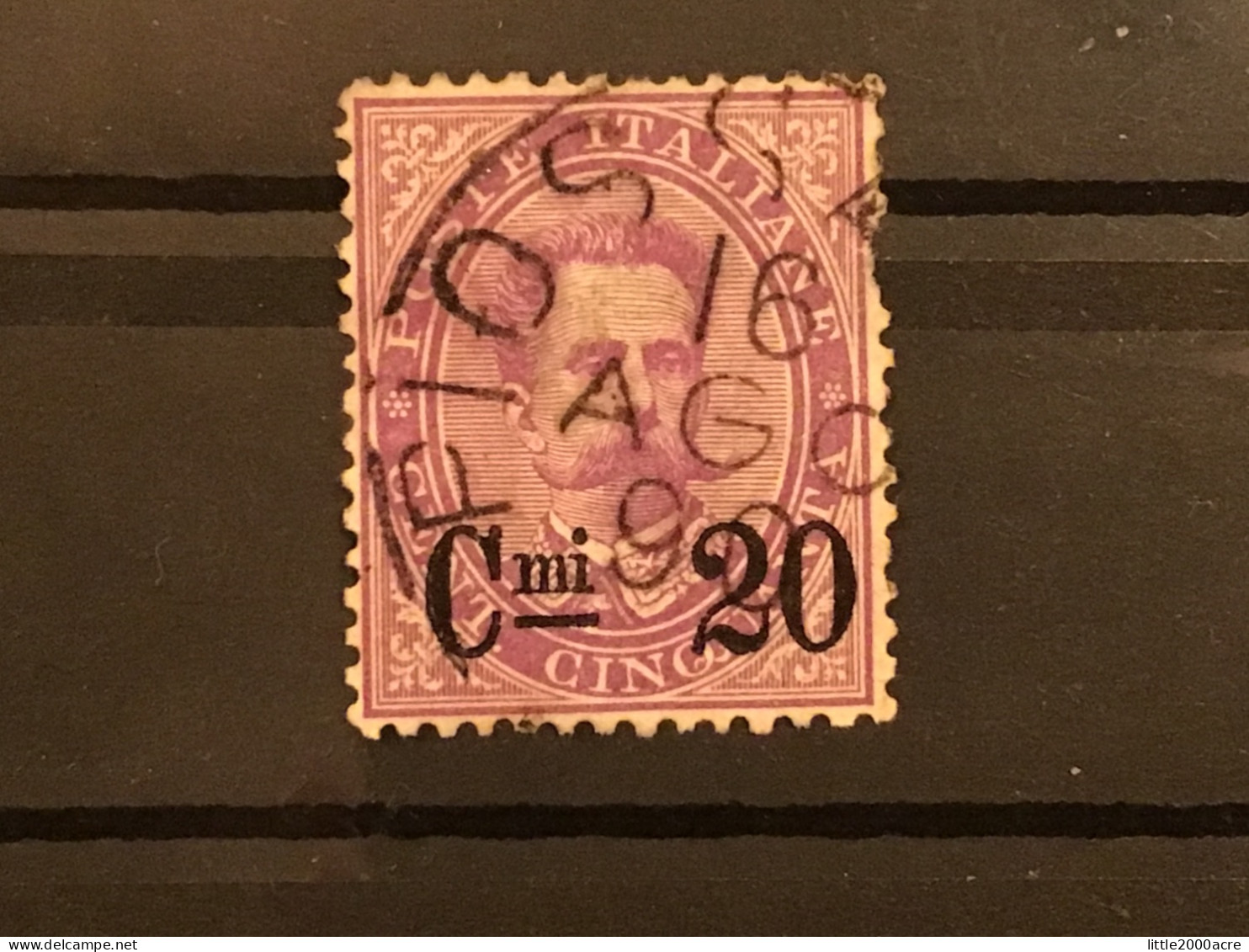 Italy 1890 20c On 50c Mauve Used SG 46 Yv 54 SASS 58 - Afgestempeld