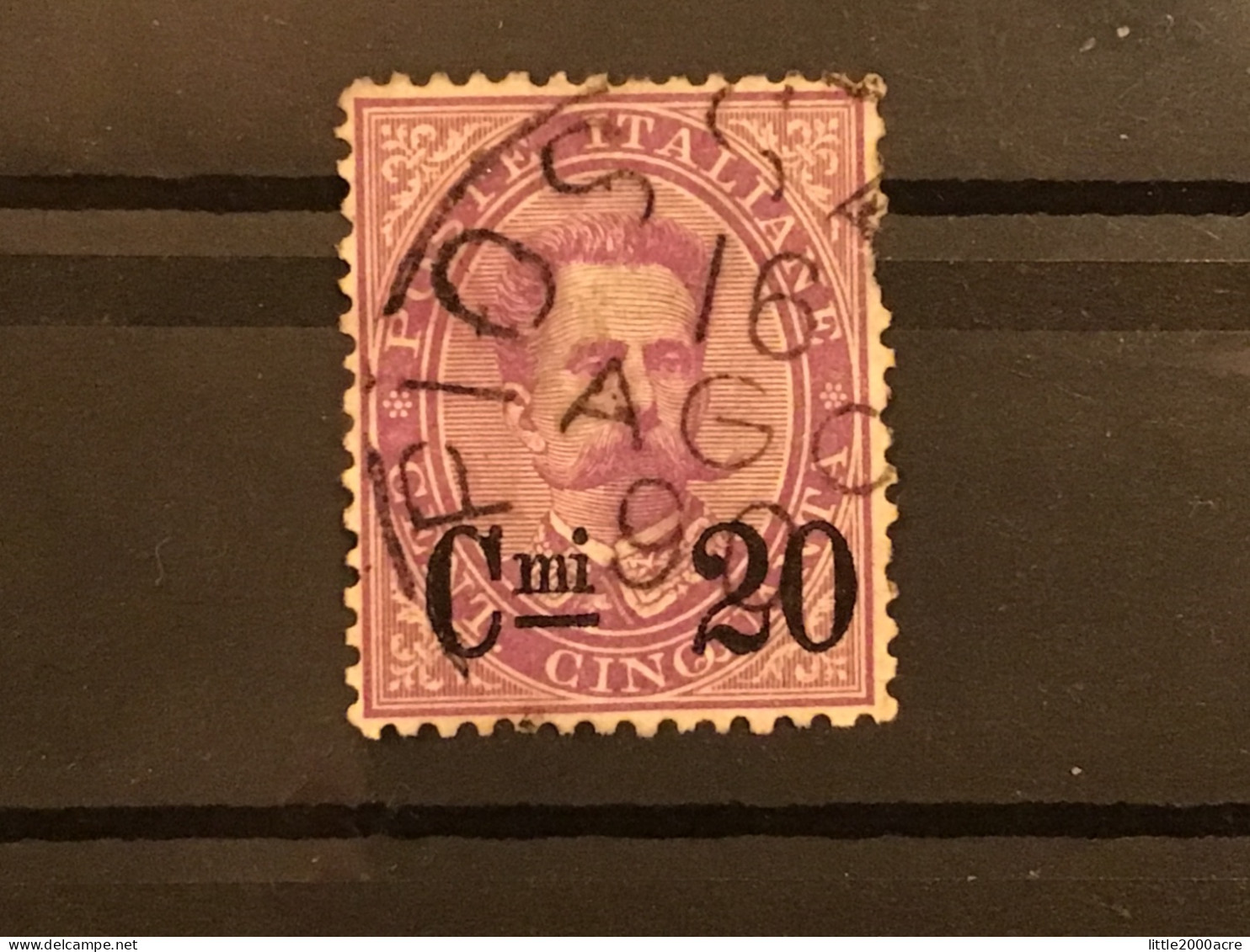 Italy 1890 20c On 50c Mauve Used SG 46 Yv 54 SASS 58 - Usati