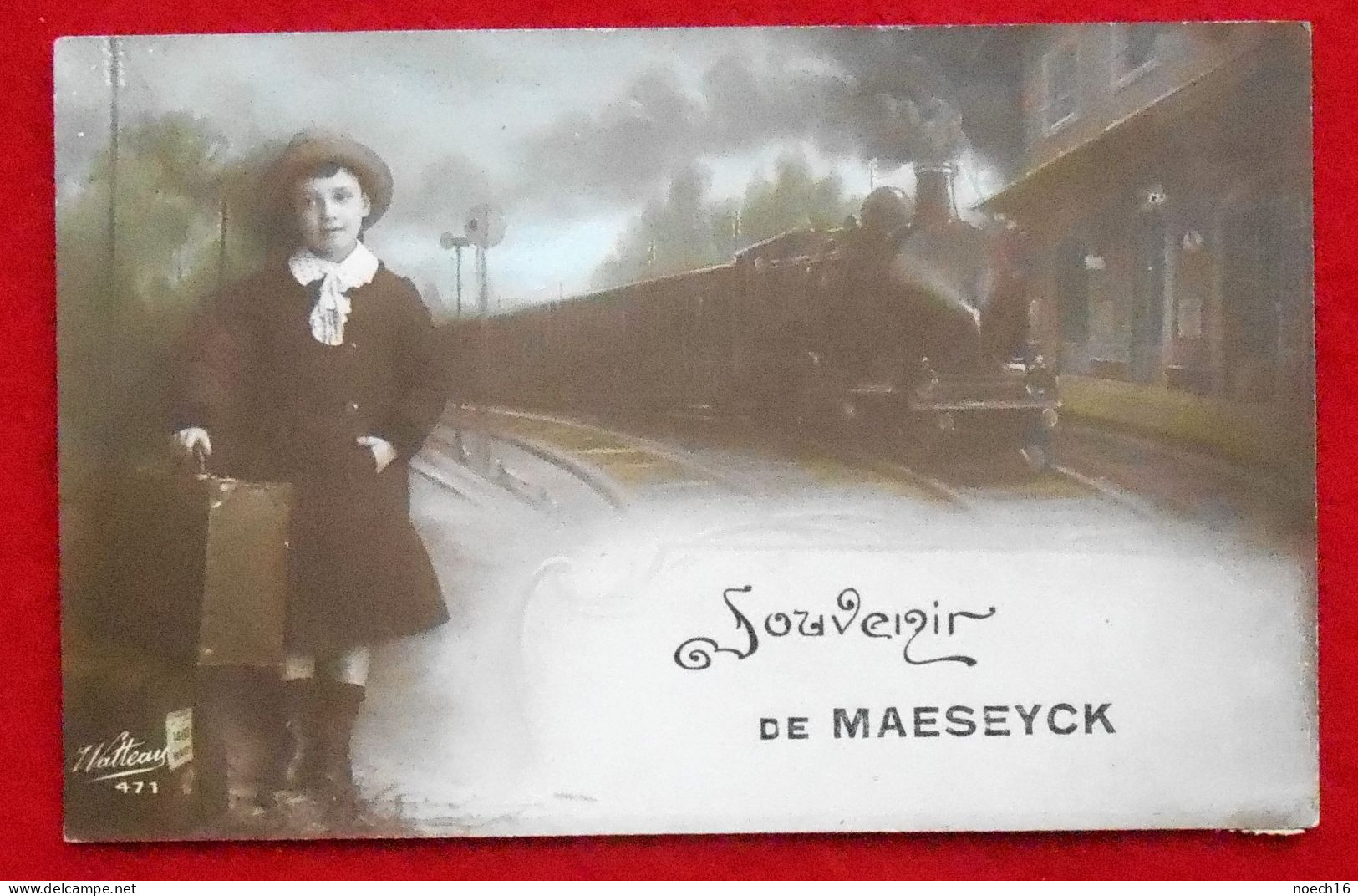 CPA 1913 Souvenir De Maeseyck. Maaseik. / Enfant Et Train - Maaseik