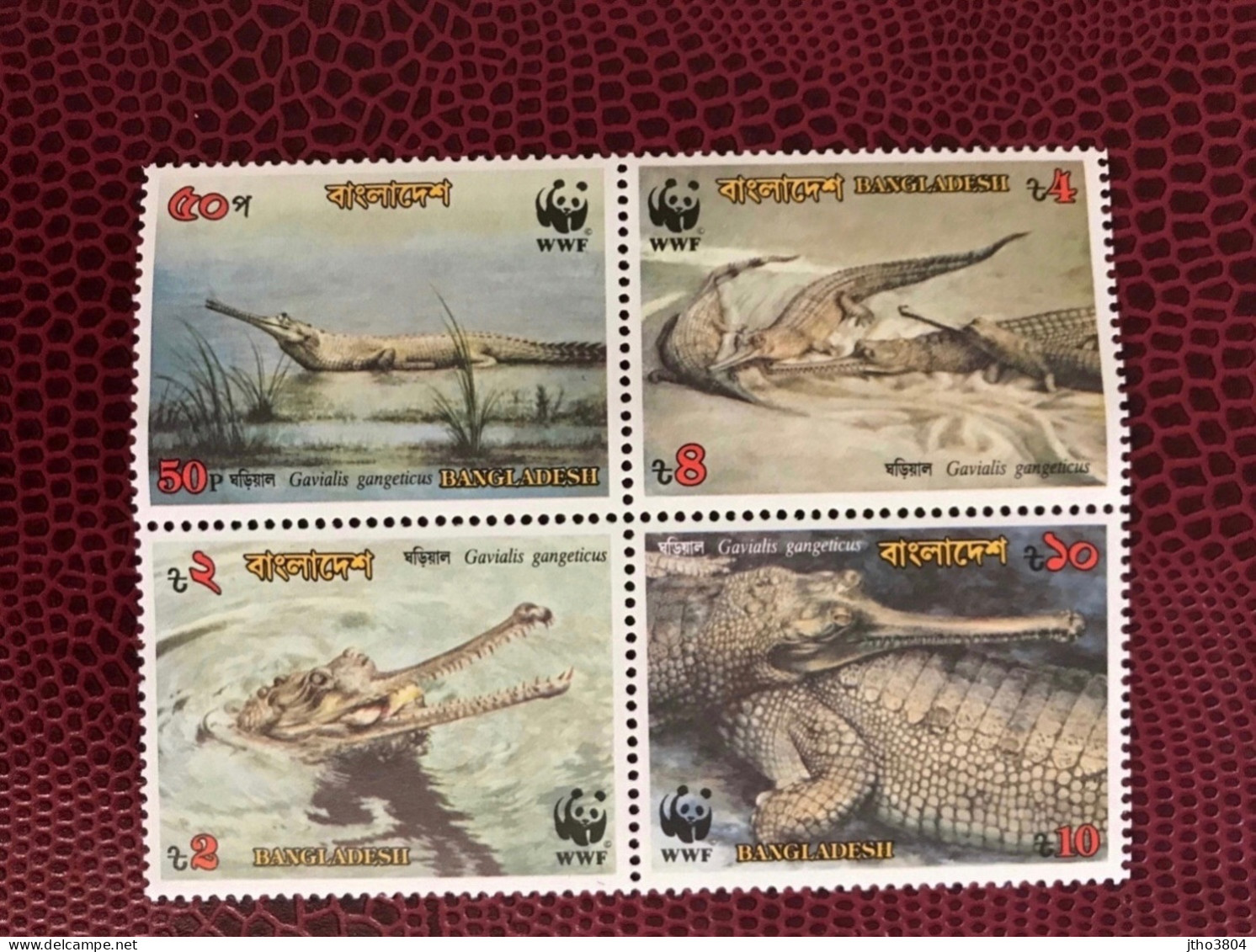 BANGLADESH 1990 WWF 4v Neuf ** Mi 323 / 326 YT 300 / 303 Reptiles Crocodiles Reptilen Reptil - Nuovi