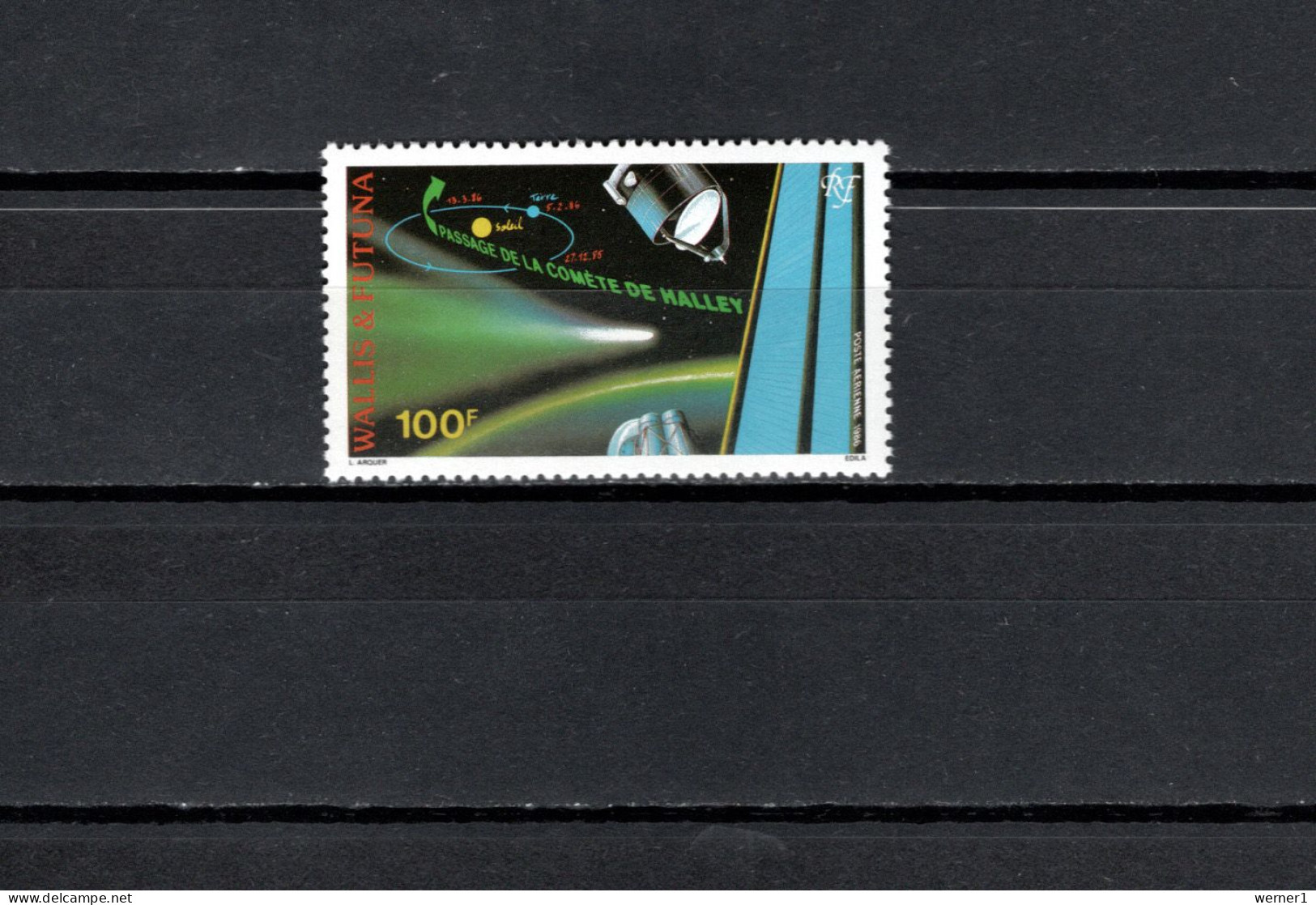 Wallis & Futuna 1986 Space, Halley's Comet Stamp MNH - Ozeanien
