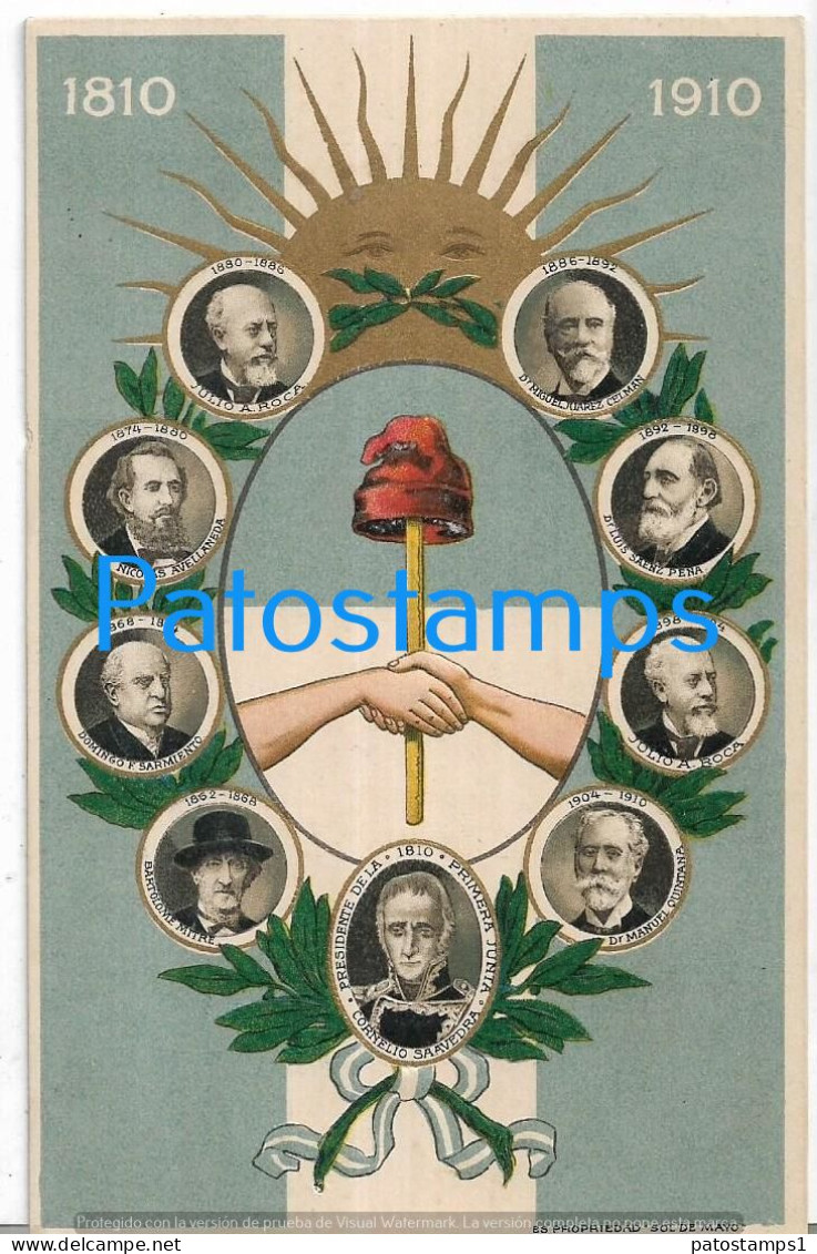 227164 ARGENTINA CENTENARY PATRIOTIC HERALDRY POSTAL POSTCARD - Argentinien