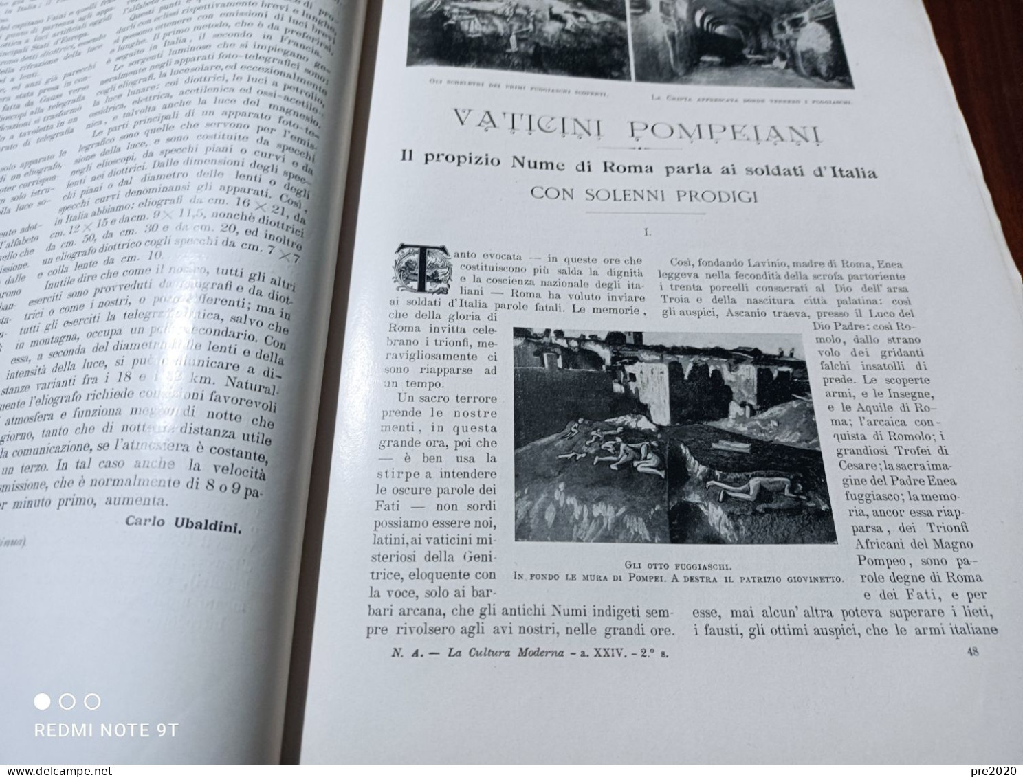 LA CULTURA MODERNA 1915 CANTI POPOLARI ISTRIANI POMPEI ENRICO CARUSO - Other & Unclassified