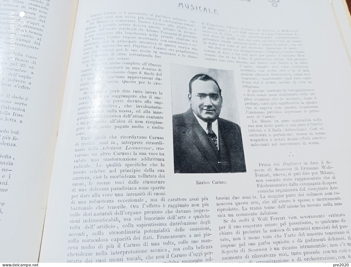 LA CULTURA MODERNA 1915 CANTI POPOLARI ISTRIANI POMPEI ENRICO CARUSO