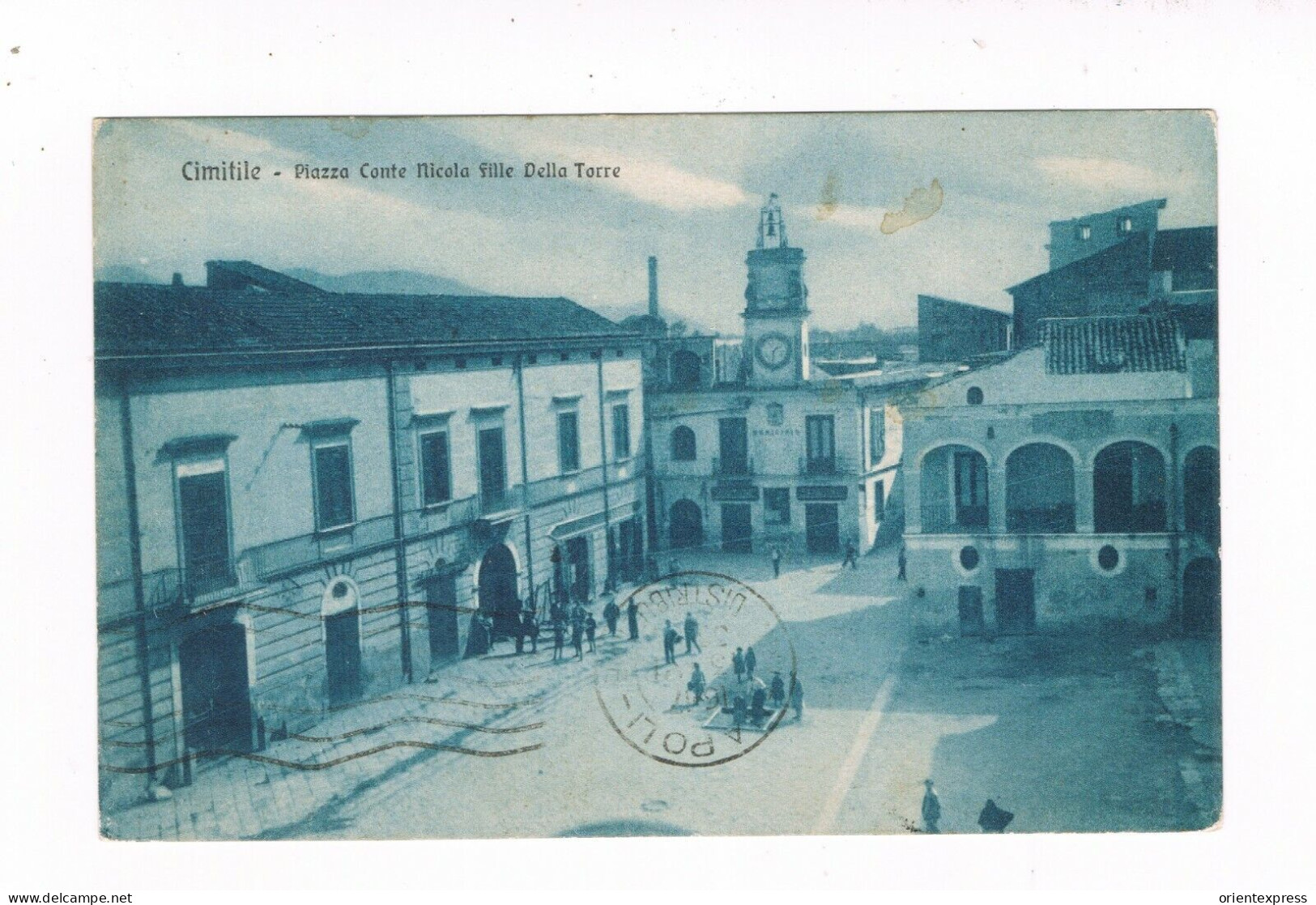 Cartolina Cimitile Napoli Animata Spedita 1935 - Napoli (Naples)