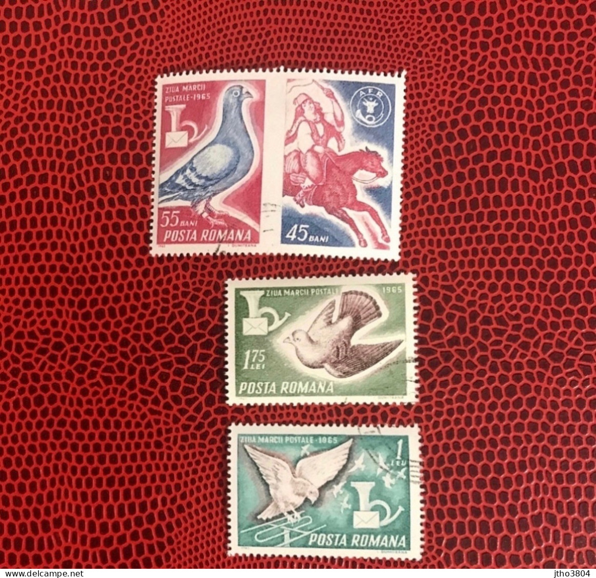 ROUMANIE 1965 3v Used YT 2167 /69 Pájaro Bird Pássaro Vogel Ucello Oiseau Rumänien Romania - Duiven En Duifachtigen