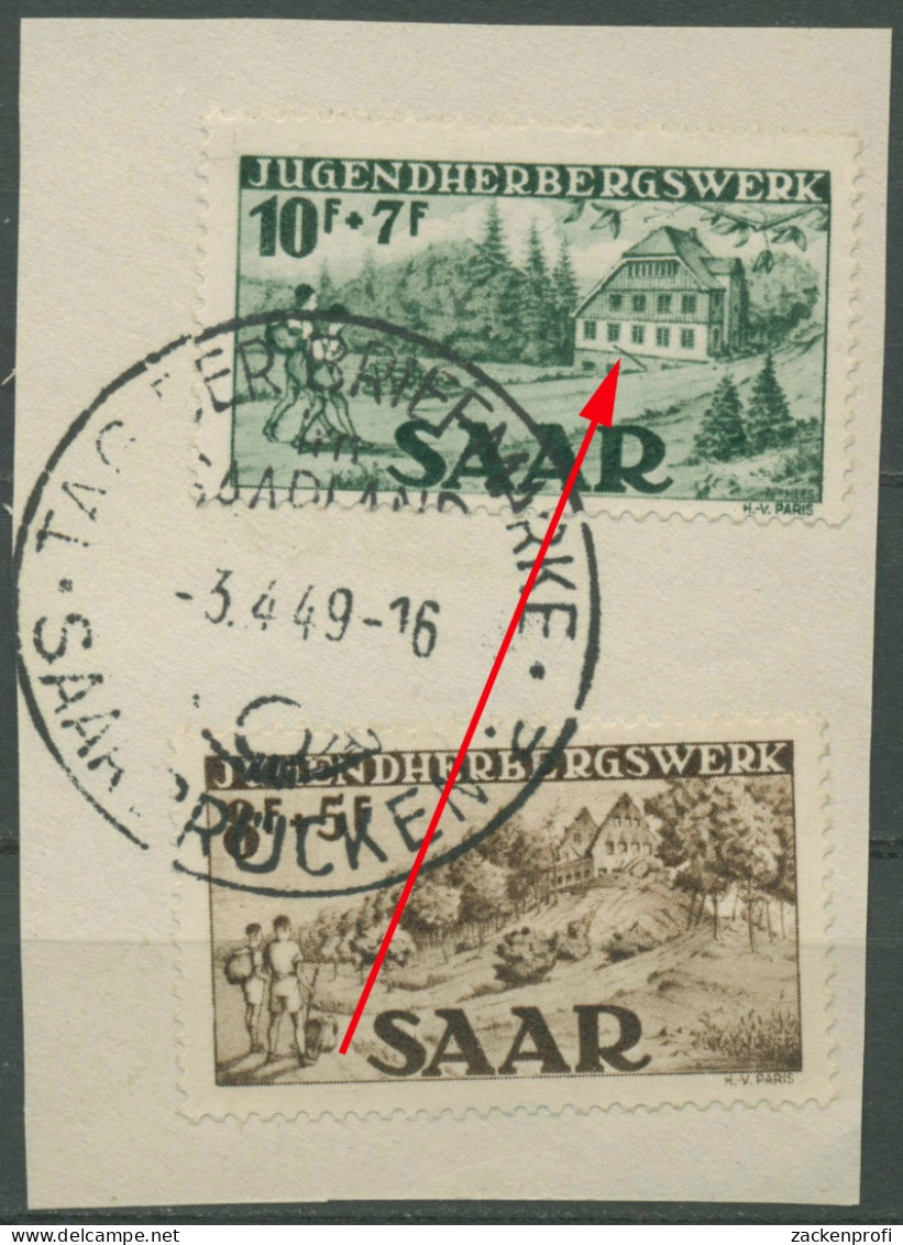 Saarland 1949 Jugendherbergswerk 262/63 Mit Plattenfehler 263 PF I Gestempelt - Used Stamps